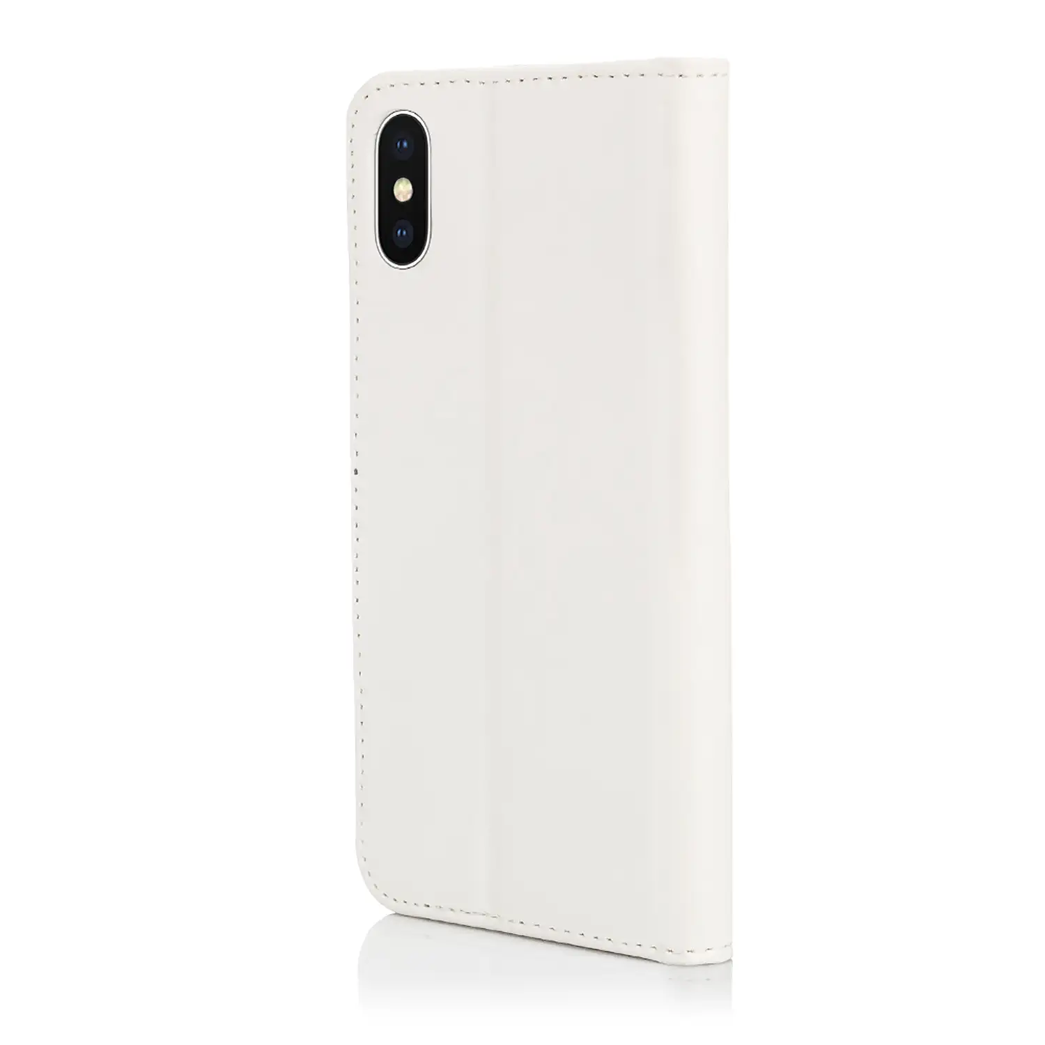 Funda tipo libro de piel sintética para iPhone X
