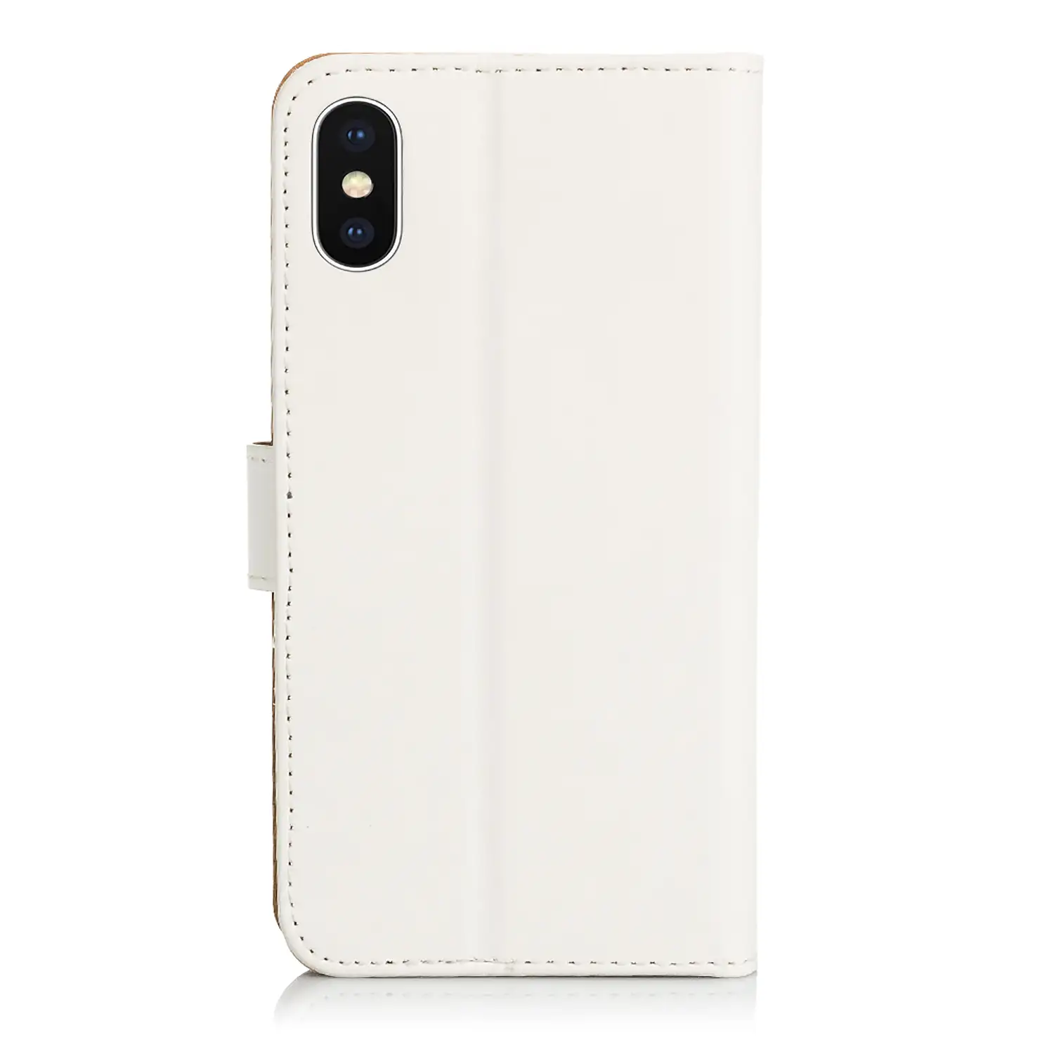 Funda tipo libro de piel sintética para iPhone X