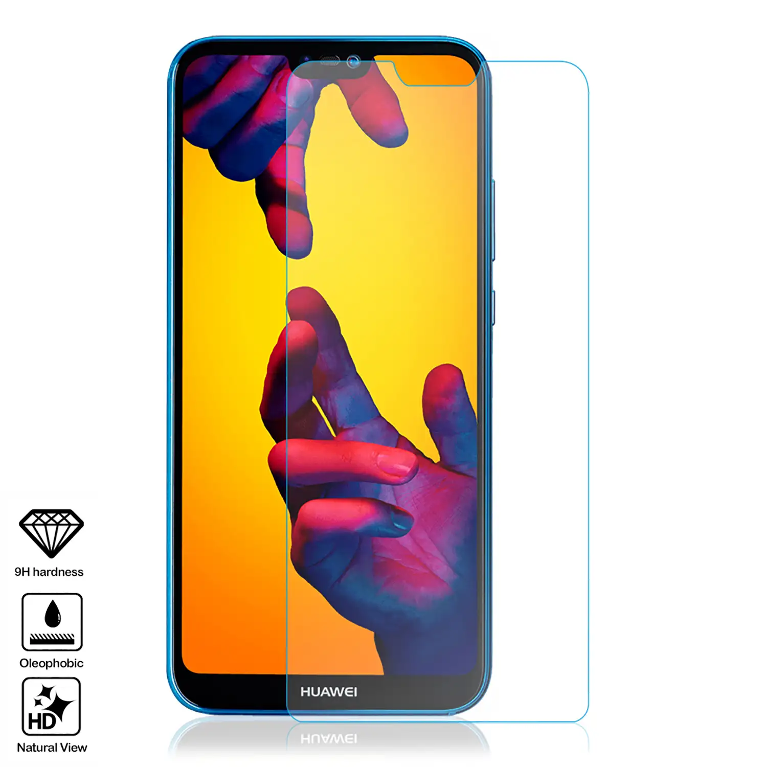 Protector de pantalla de cristal templado 2.5D para Huawei P20 Lite