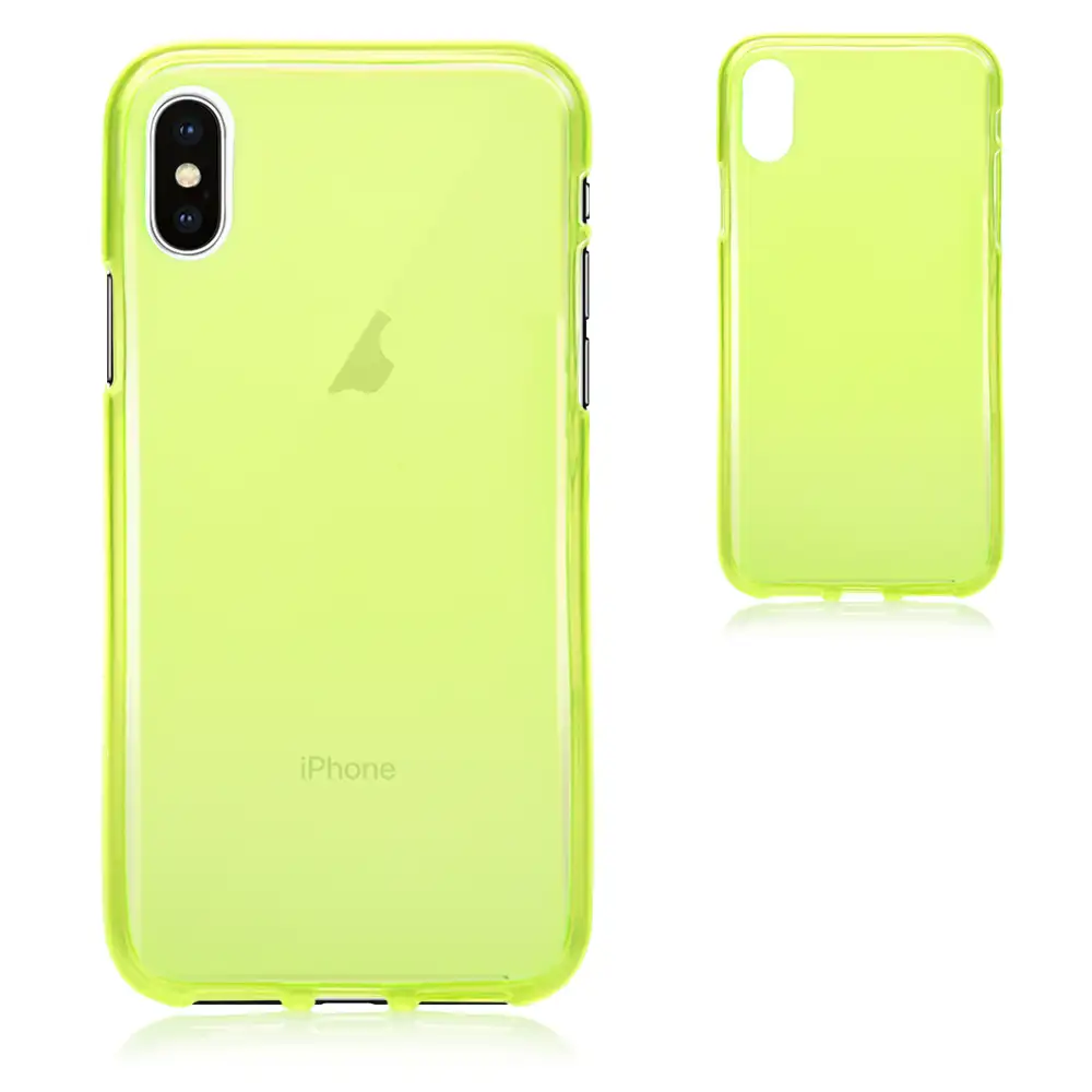 CARCASA TPU SEMITRANSPARENTE CON COLOR IPHONE X