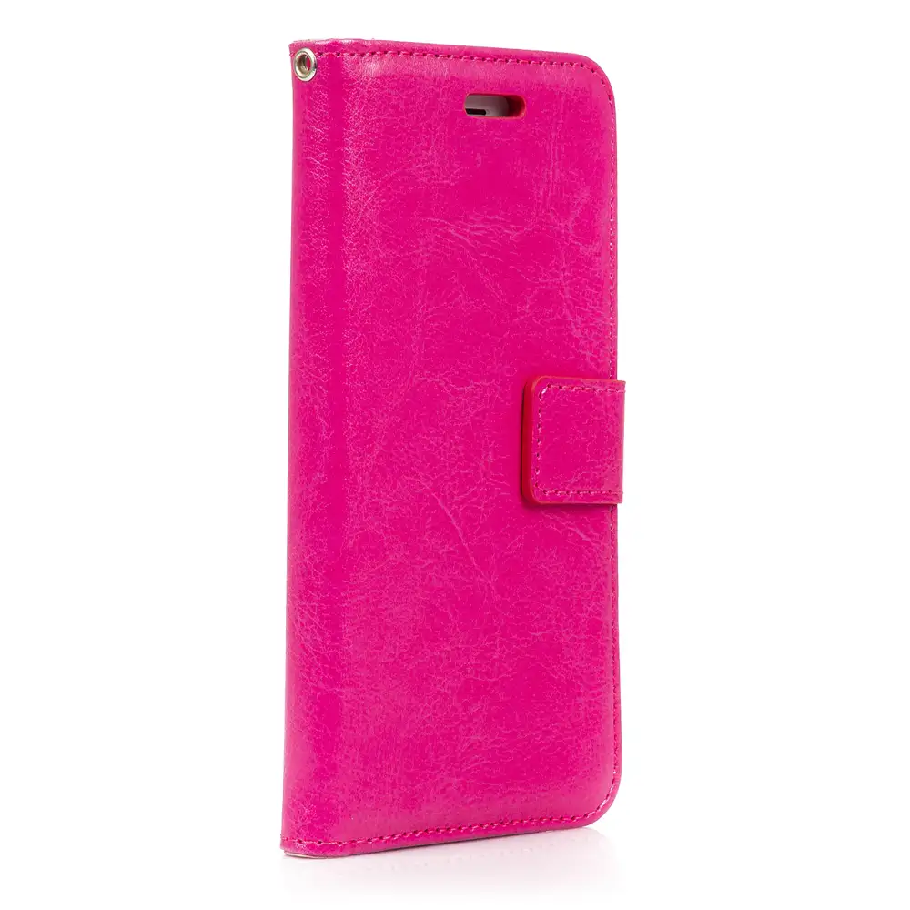 Funda tipo libro de piel sintética con cierre magnético para iPhone 7/8