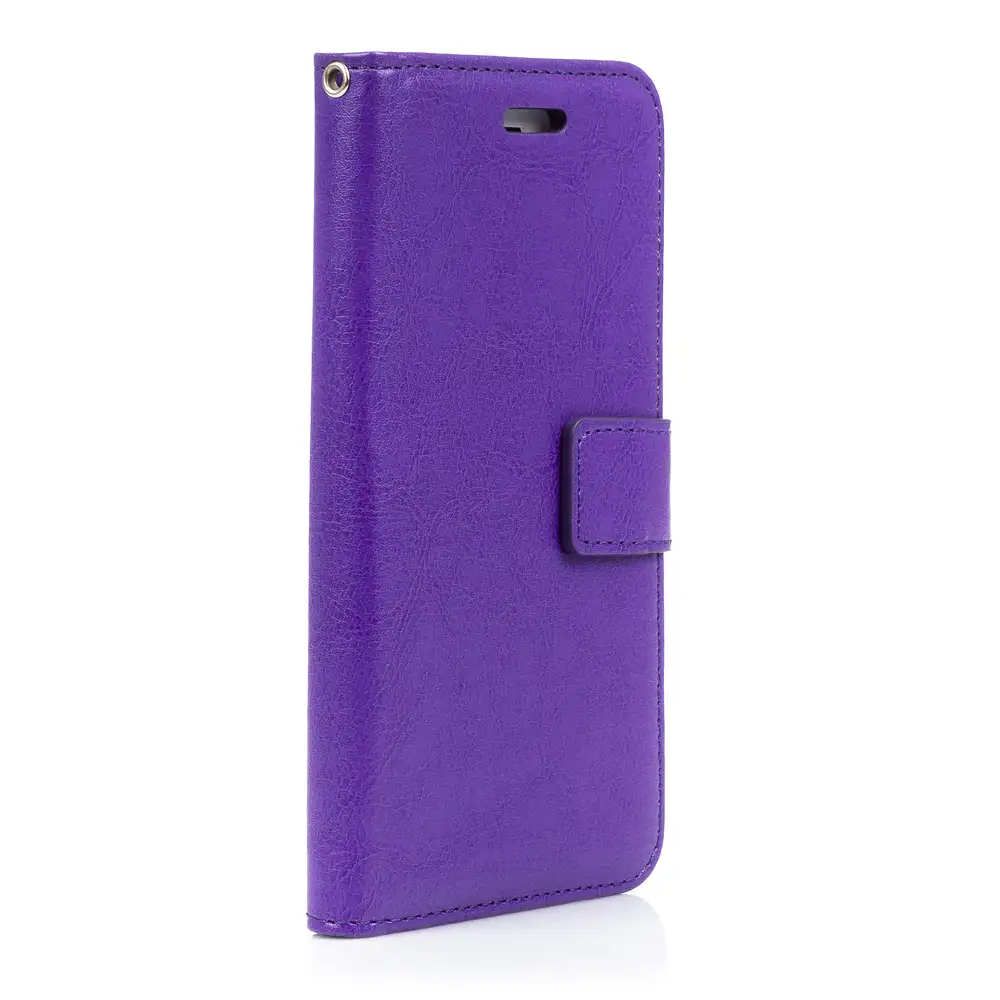 Funda tipo libro de piel sintética con cierre magnético para iPhone 7/8