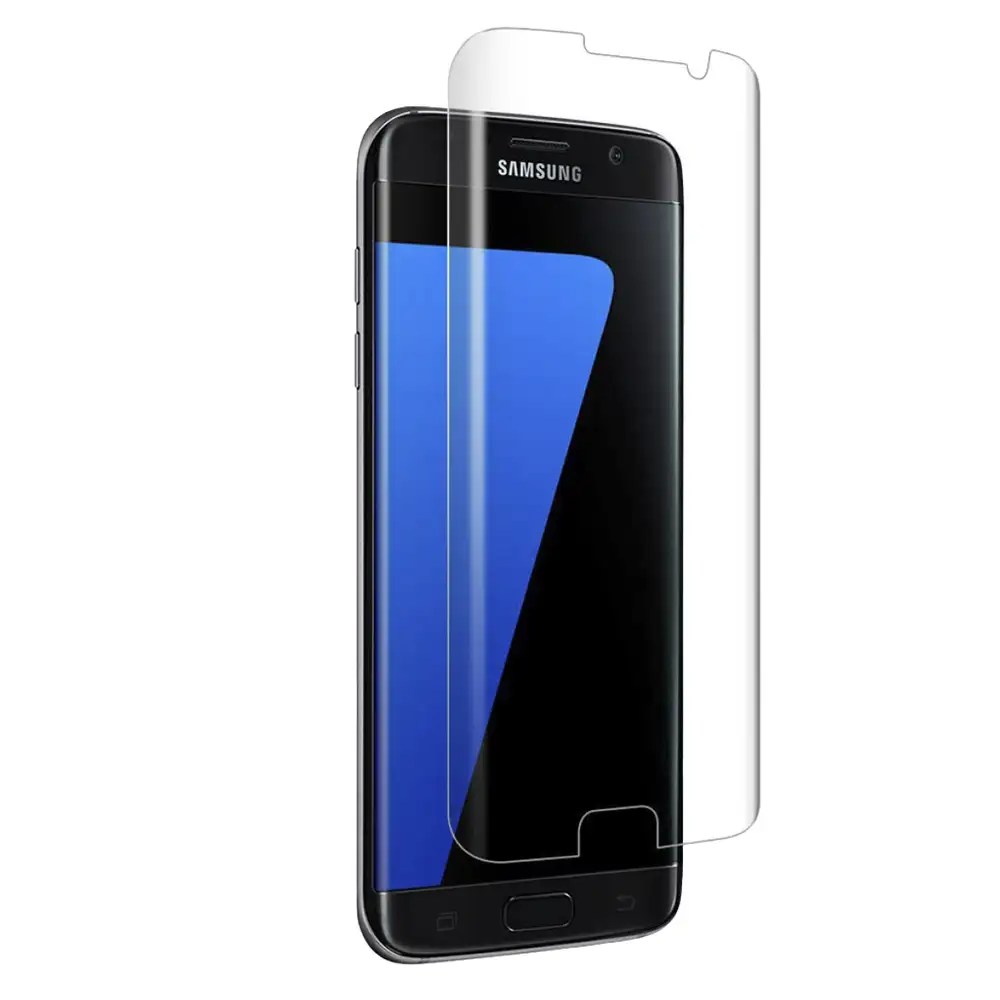 Protector de cristal templado Premium de pantalla completa curva 4D con accesoriOS de instalación para Samsung S7 Edge