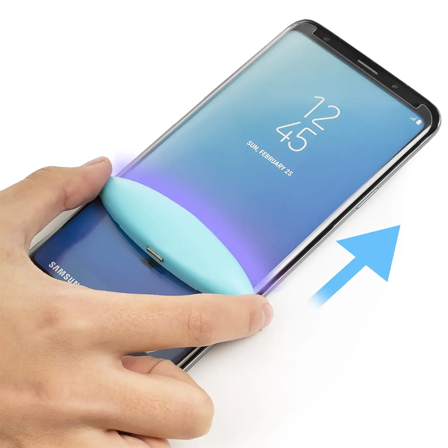 Protector de cristal templado Premium de pantalla completa curva 4D con accesoriOS de instalación para Samsung S8