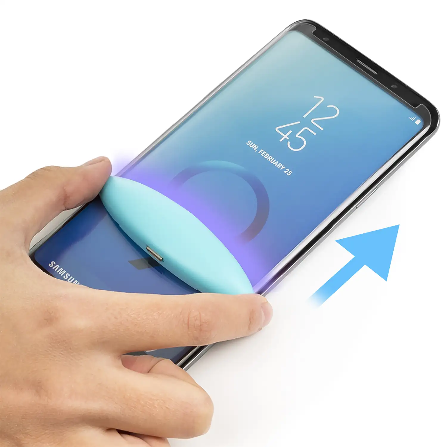 Protector de cristal templado Premium de pantalla completa curva 4D con accesoriOS de instalación para Samsung S9