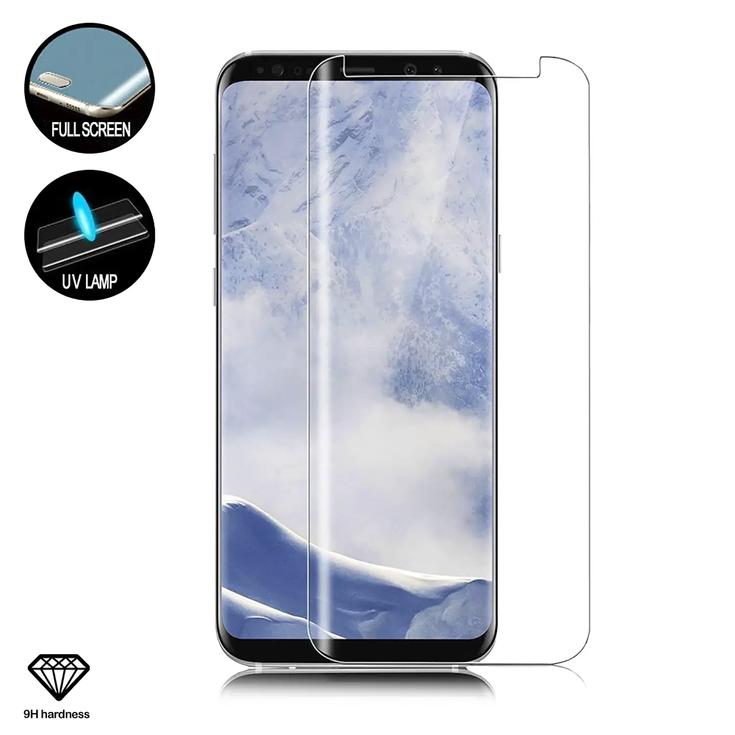 Protector de cristal templado Premium de pantalla completa curva 4D con accesoriOS de instalación para Samsung S9 Plus