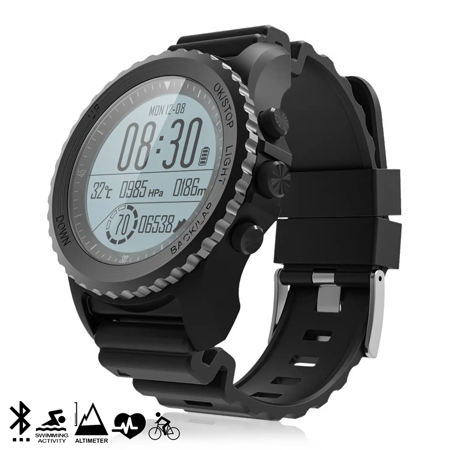 Brazalete inteligente S968 sumergible con GPS y modo multideporte