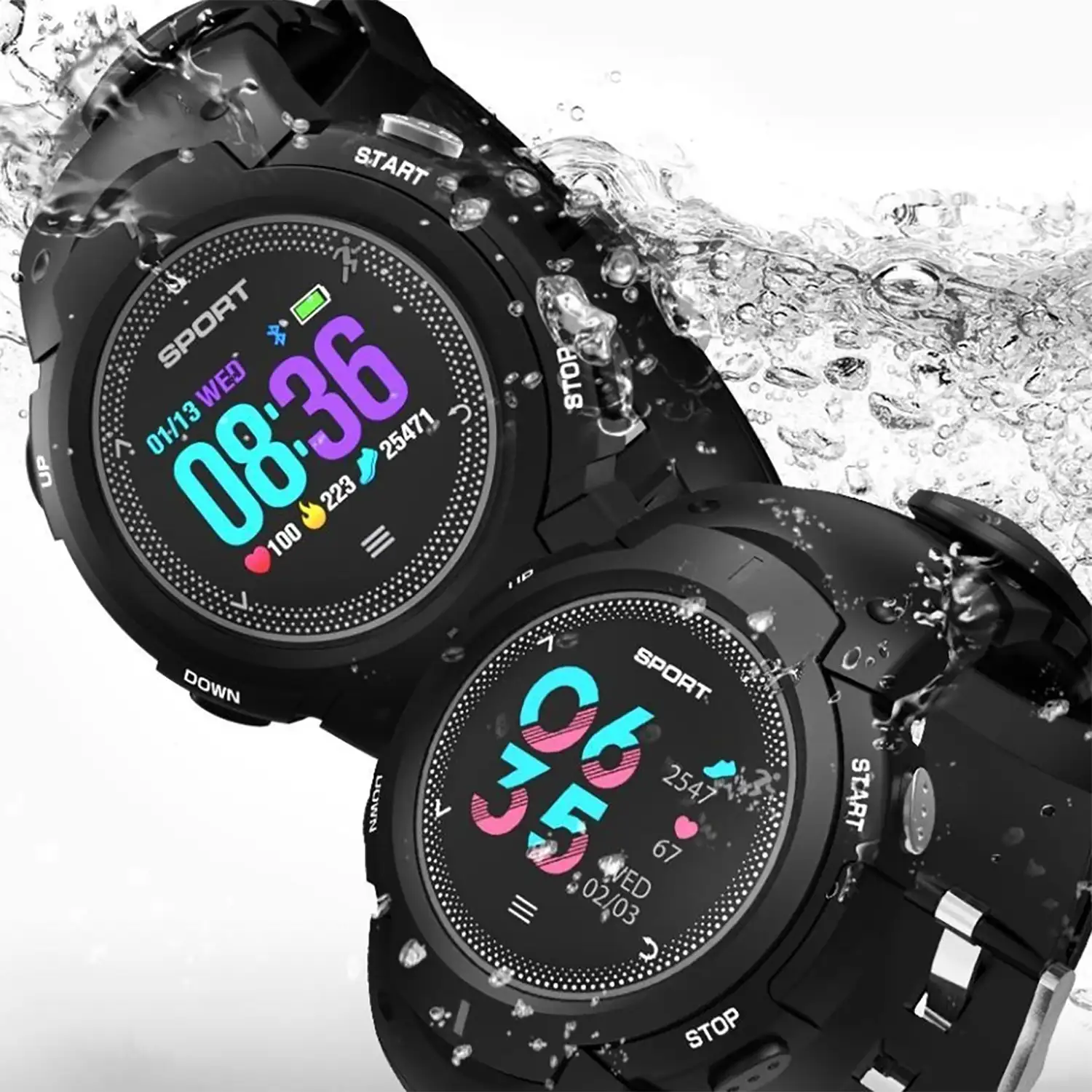 Brazalete inteligente F13 con pantalla a color monitor cardiaco y modo multideporte