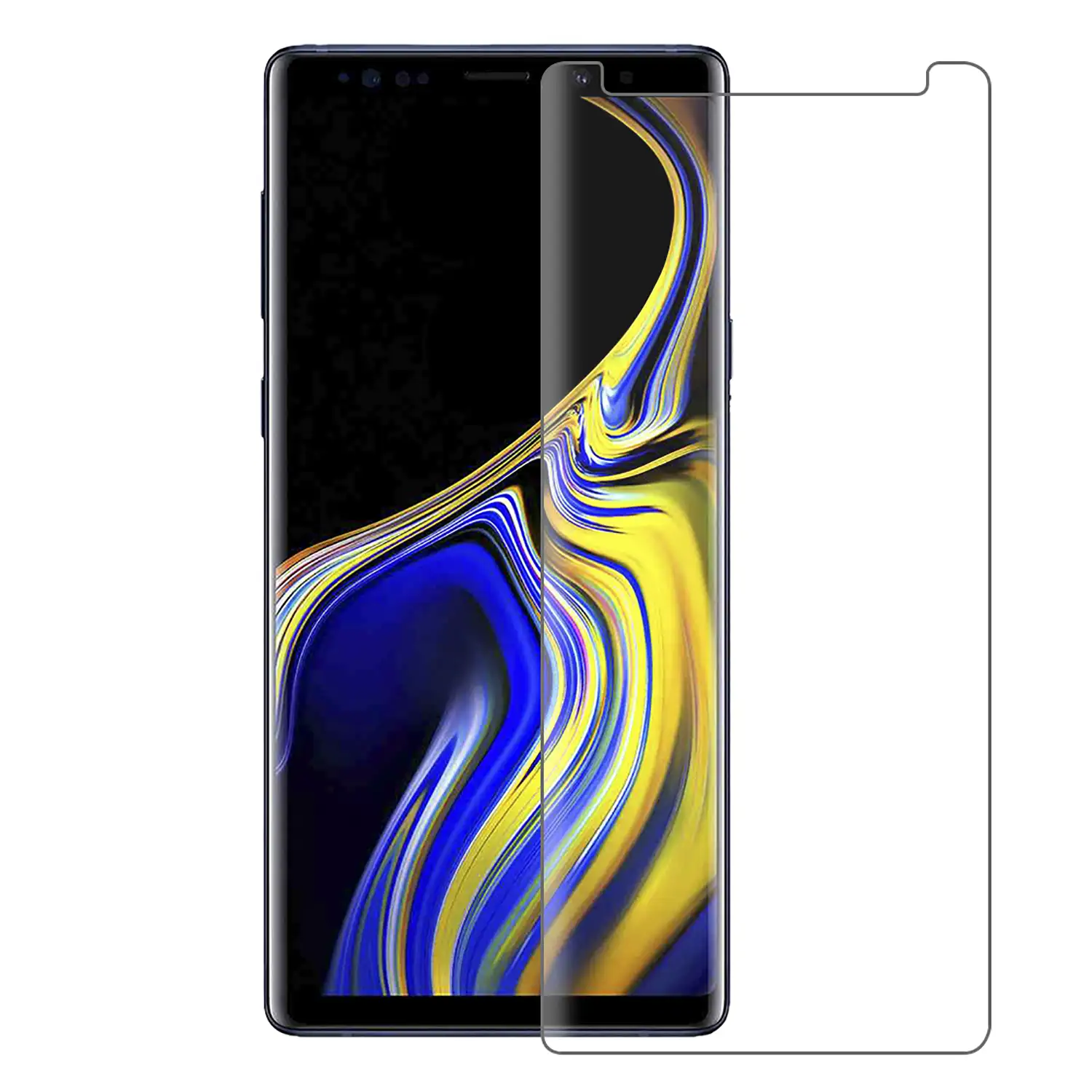 Protector de cristal templado de pantalla completa curvado 4D para Samsung Note 9