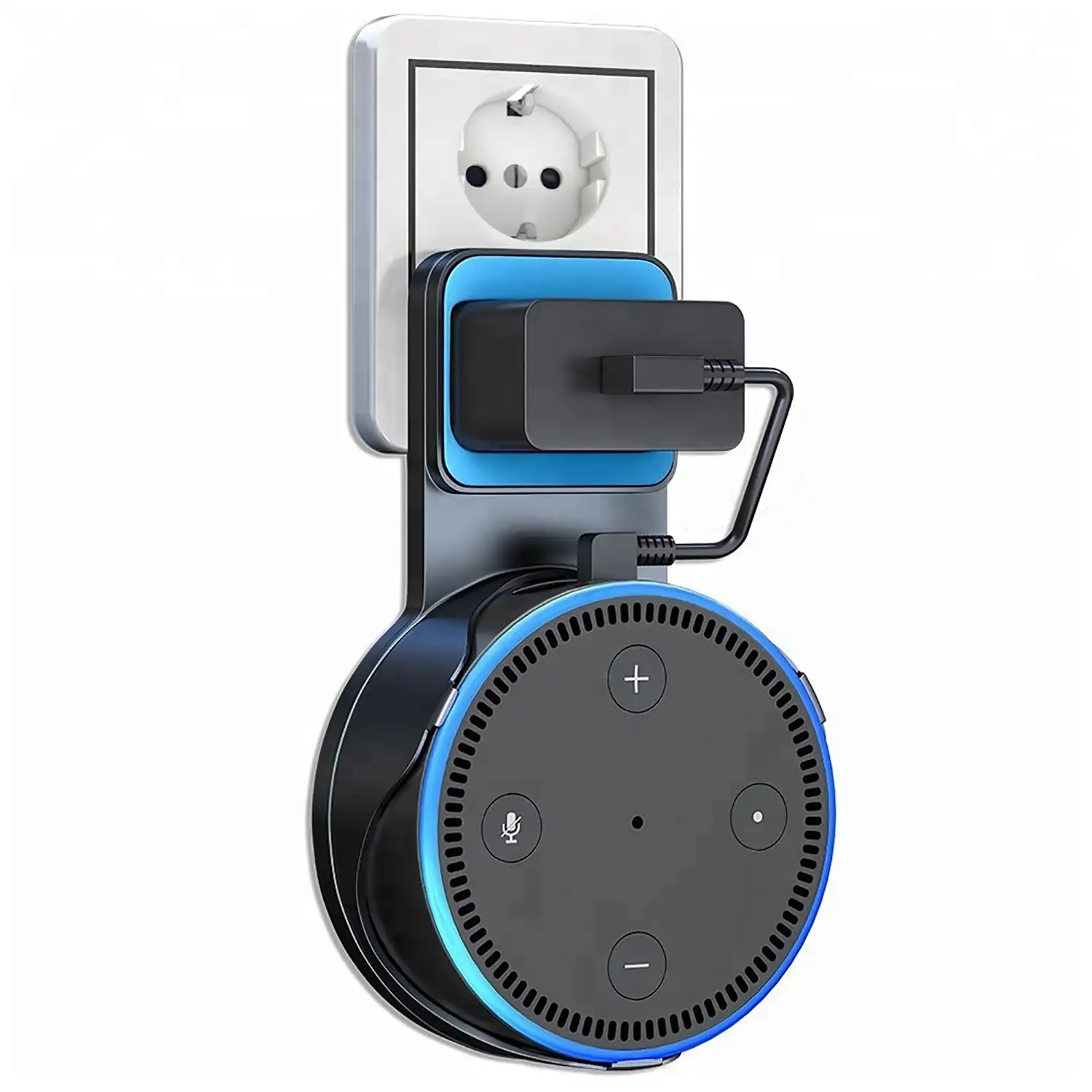 Soporte de pared minimalista para  Echo Dot (Gen 2) con cable  incorporado