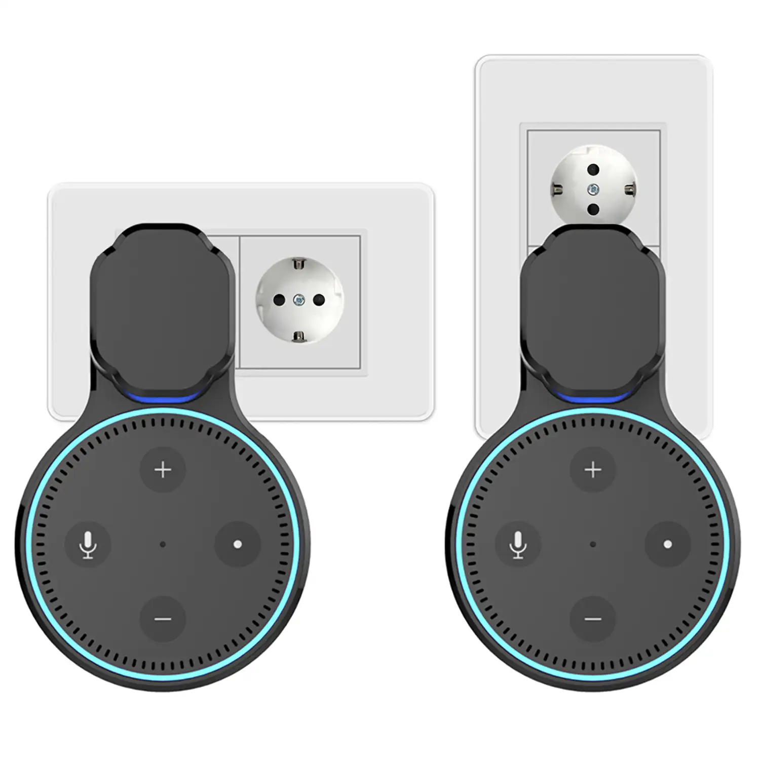 Soporte de pared para Amazon Echo Dot (Gen 2) con cable incorporado