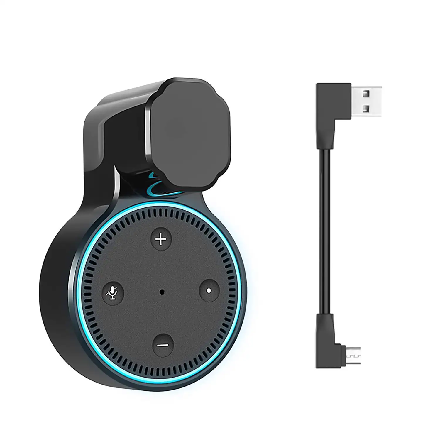 Soporte de pared para Amazon Echo Dot (Gen 2) con cable incorporado