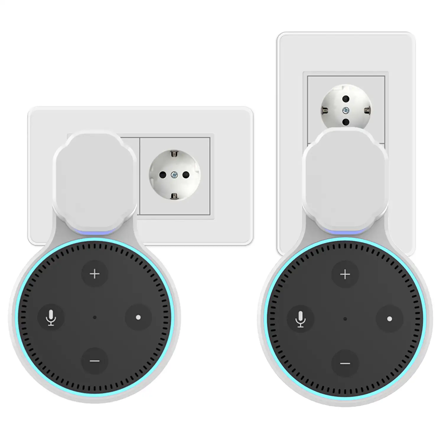 Soporte de pared para Amazon Echo Dot (Gen 2) con cable incorporado