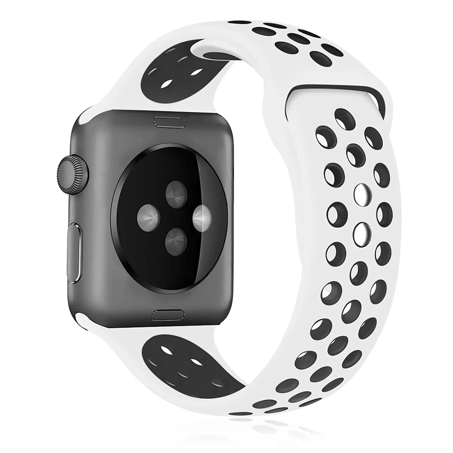 Correa deportiva de silicona Compatible con Apple Watch de: 42/44/45/49mm Talla S/M