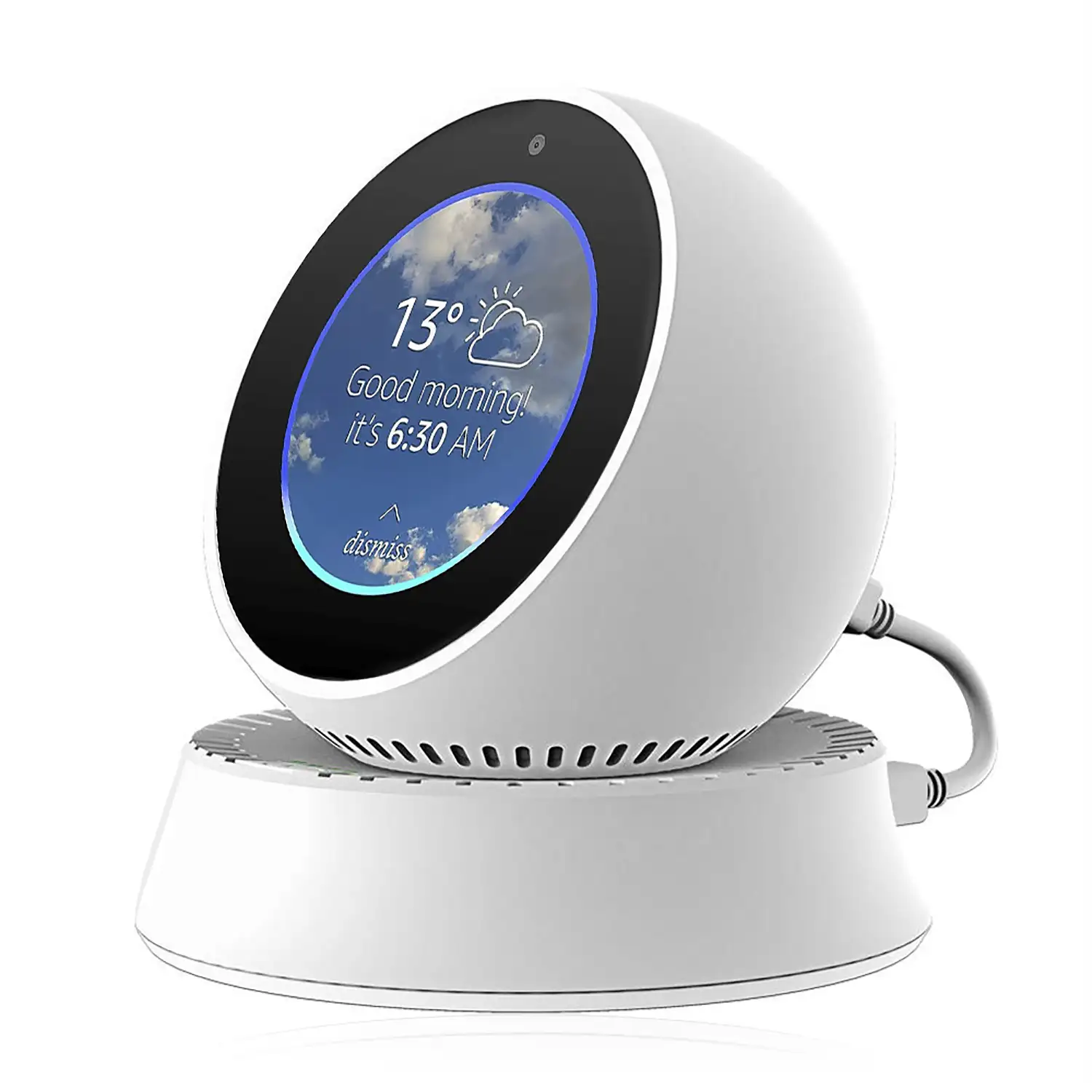 Soporte para Amazon Echo Spot con powerbank de 5200mAh incorporado