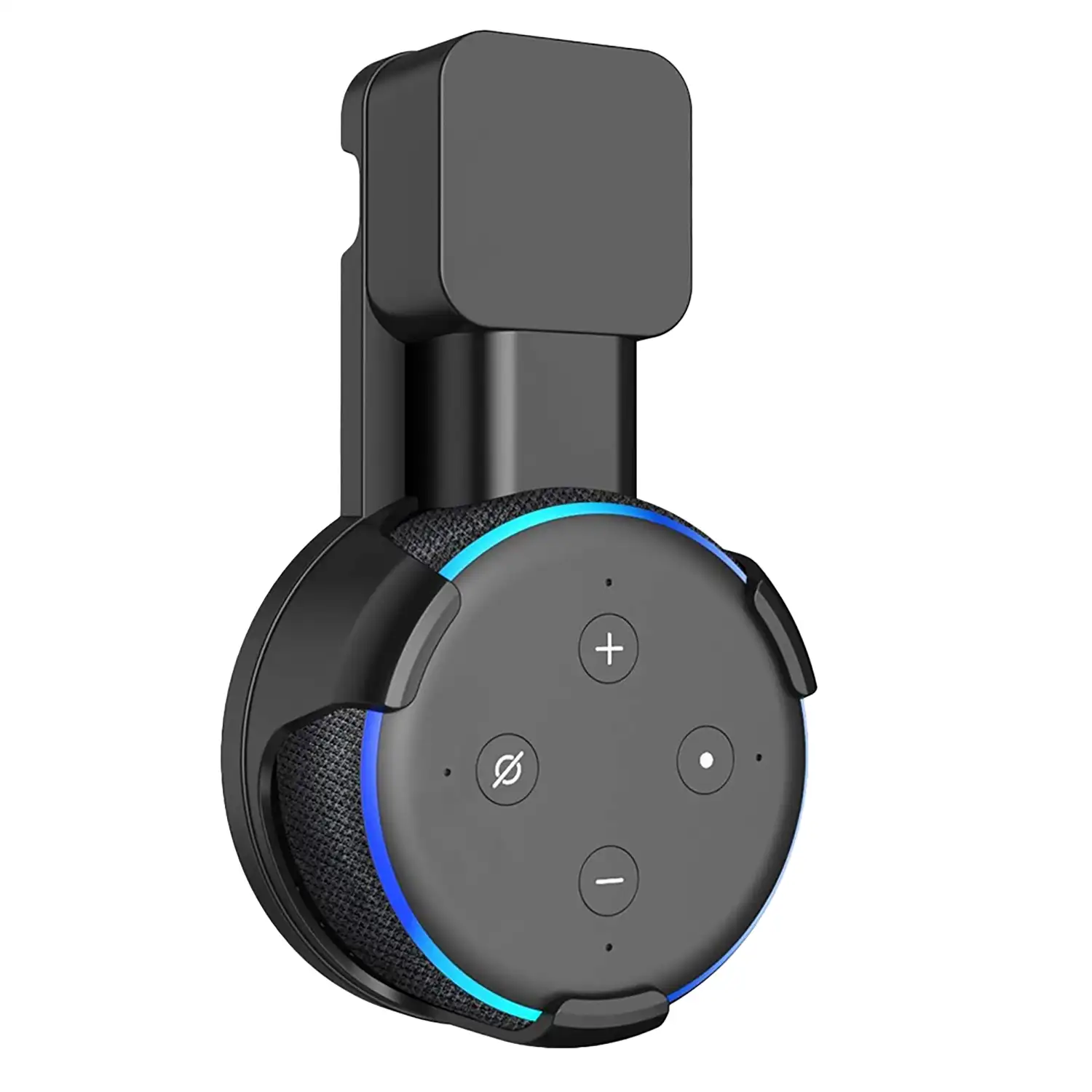 Soporte de enchufe para Amazon Echo Dot (Gen 3) con cable y cargador oculto