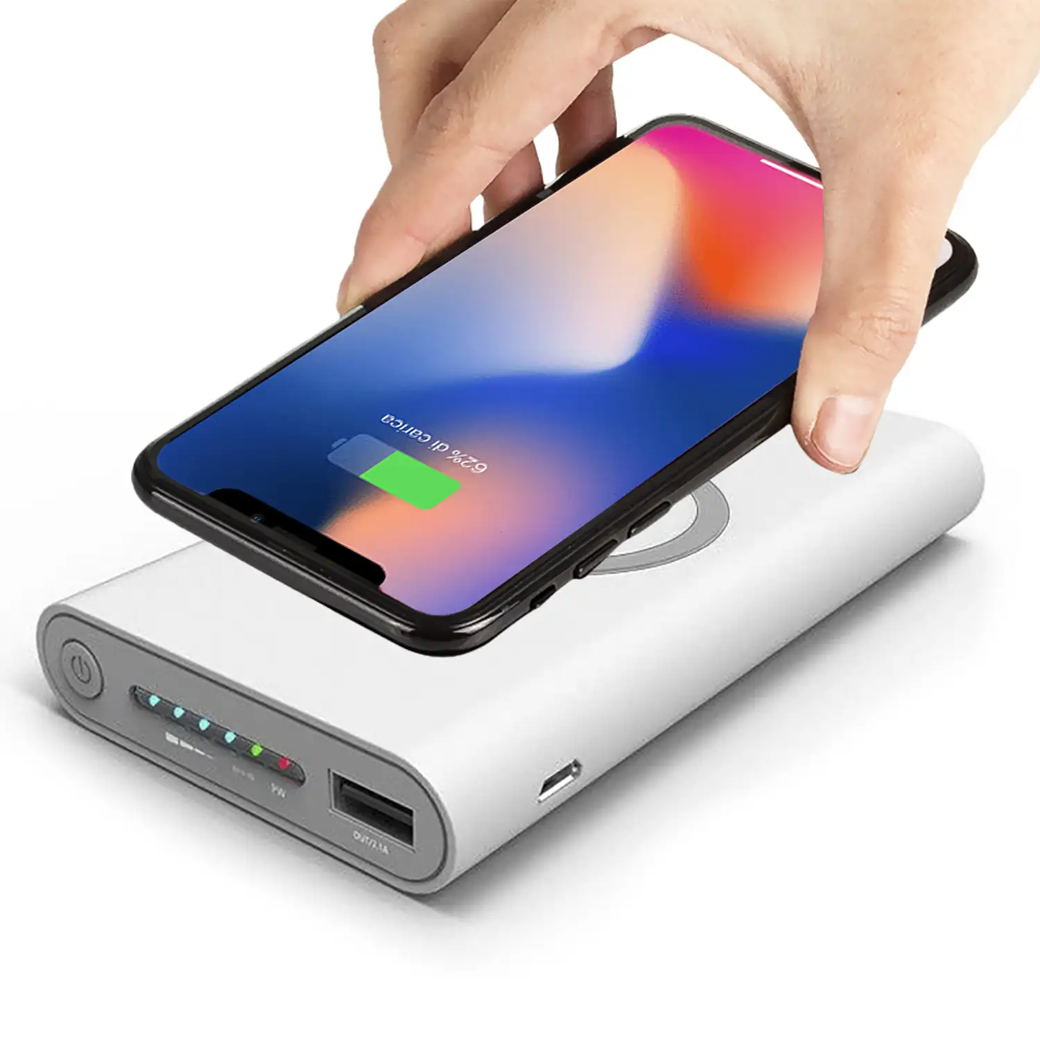 Powerbank de 20.000mAh con carga inalámbrica Qi