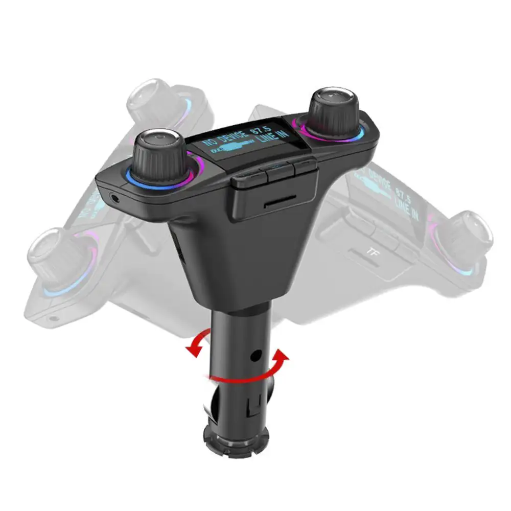 Manos libres Bluetooth BT06 para coche con transmisor FM y pantalla de 1,3 pulgadas