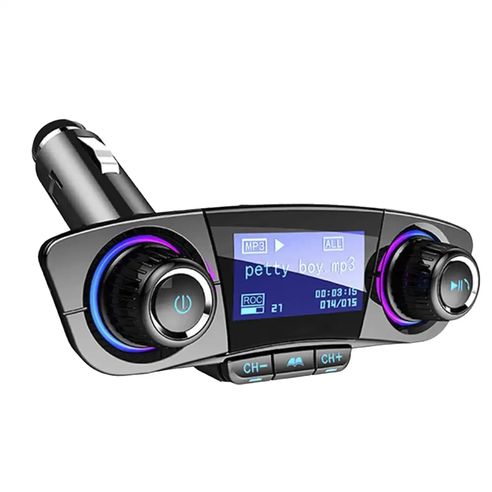 Manos libres Bluetooth BT06 para coche con transmisor FM y pantalla de 1,3 pulgadas