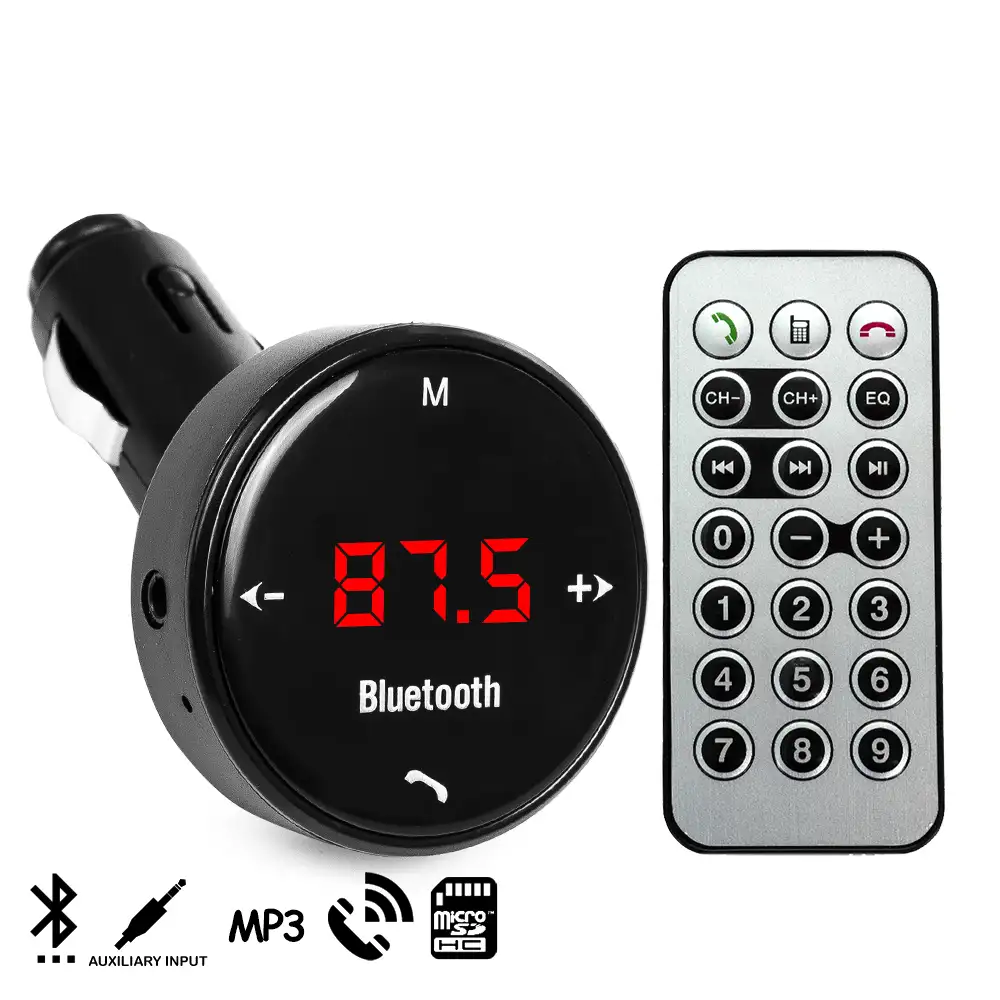 Manos libres Bluetooth iPlenty para coche y transmisor FM con mando a distancia