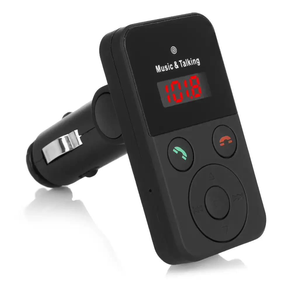 Manos libres Bluetooth 302E para coche y transmisor FM con mando a distancia