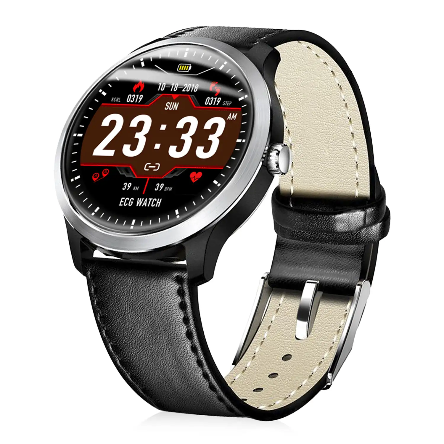 Smartwatch N58 con monitor cardíaco y notificaciones para iOS y Android