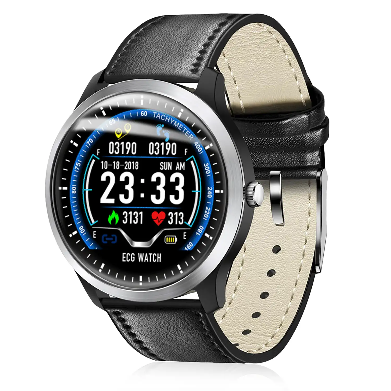 Smartwatch N58 con monitor cardíaco y notificaciones para iOS y Android
