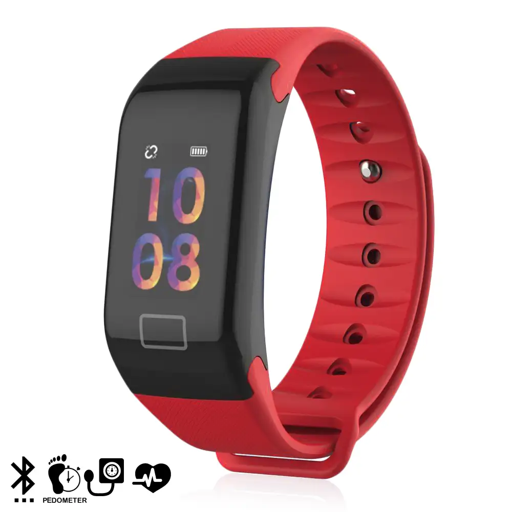 Brazalete inteligente F1 Plus con monitor de fatiga, presión sanguinea y oxímetro