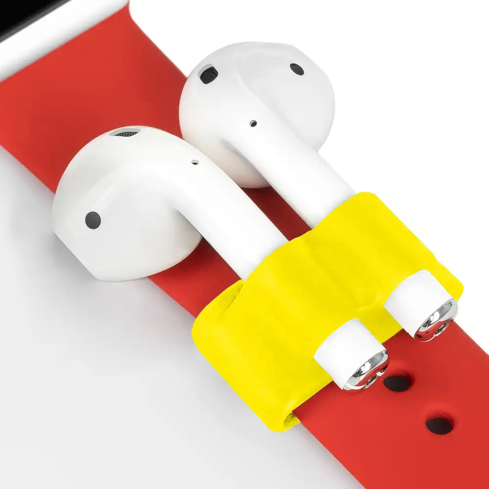 Pack de accesorios para Airpods, con funda para base de carga, mosquetón, almohadillas, correa y enganche para el reloj