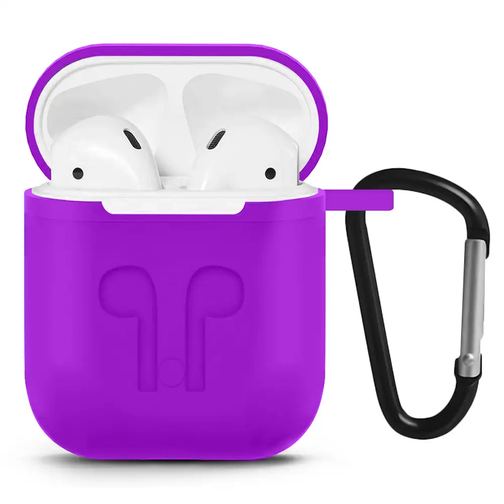 Pack de accesorios para Airpods, con funda para base de carga, mosquetón, almohadillas, correa y enganche para el reloj