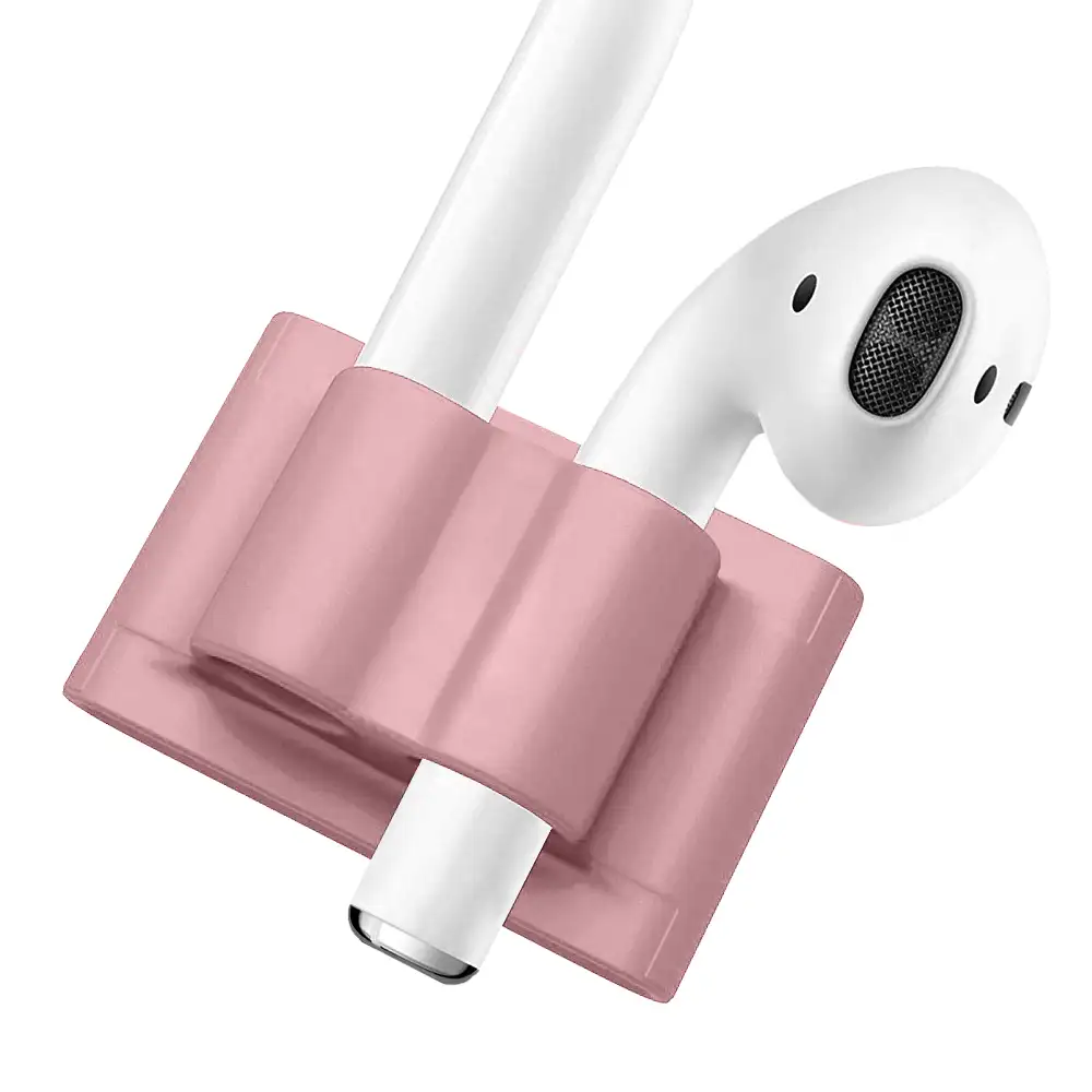 Pack de accesorios para Airpods, con funda para base de carga, mosquetón, almohadillas, correa y enganche para el reloj