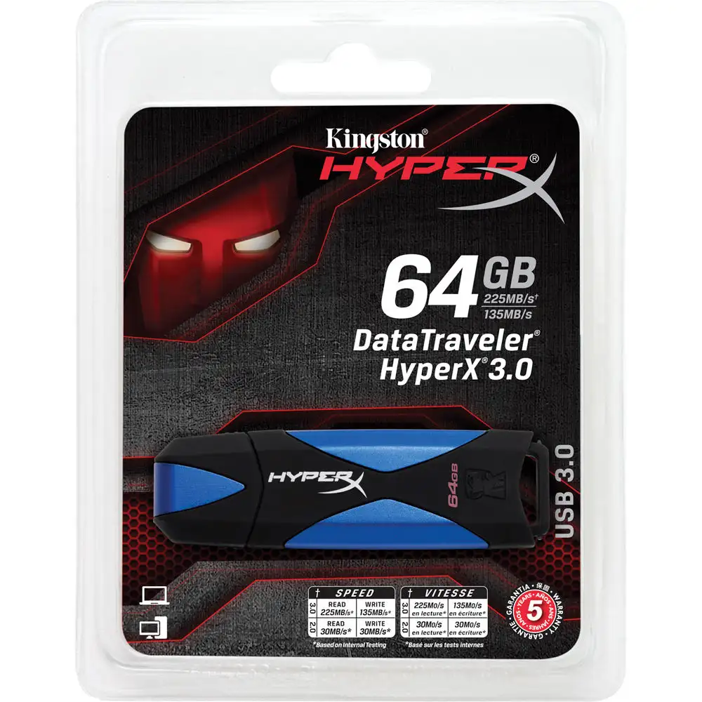 USB KINGSTON 64GB DATA TRAVELER HYPER X USB 3.0 DTHX30/64GB