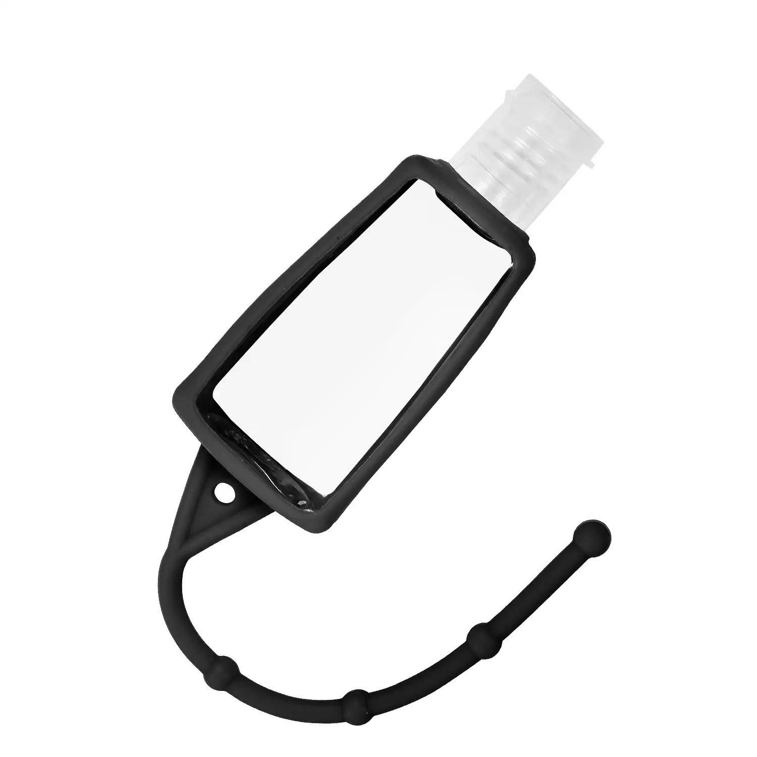 Llavero botella higienizante de manos alcohol rellenable 30ml de silicona con colgante