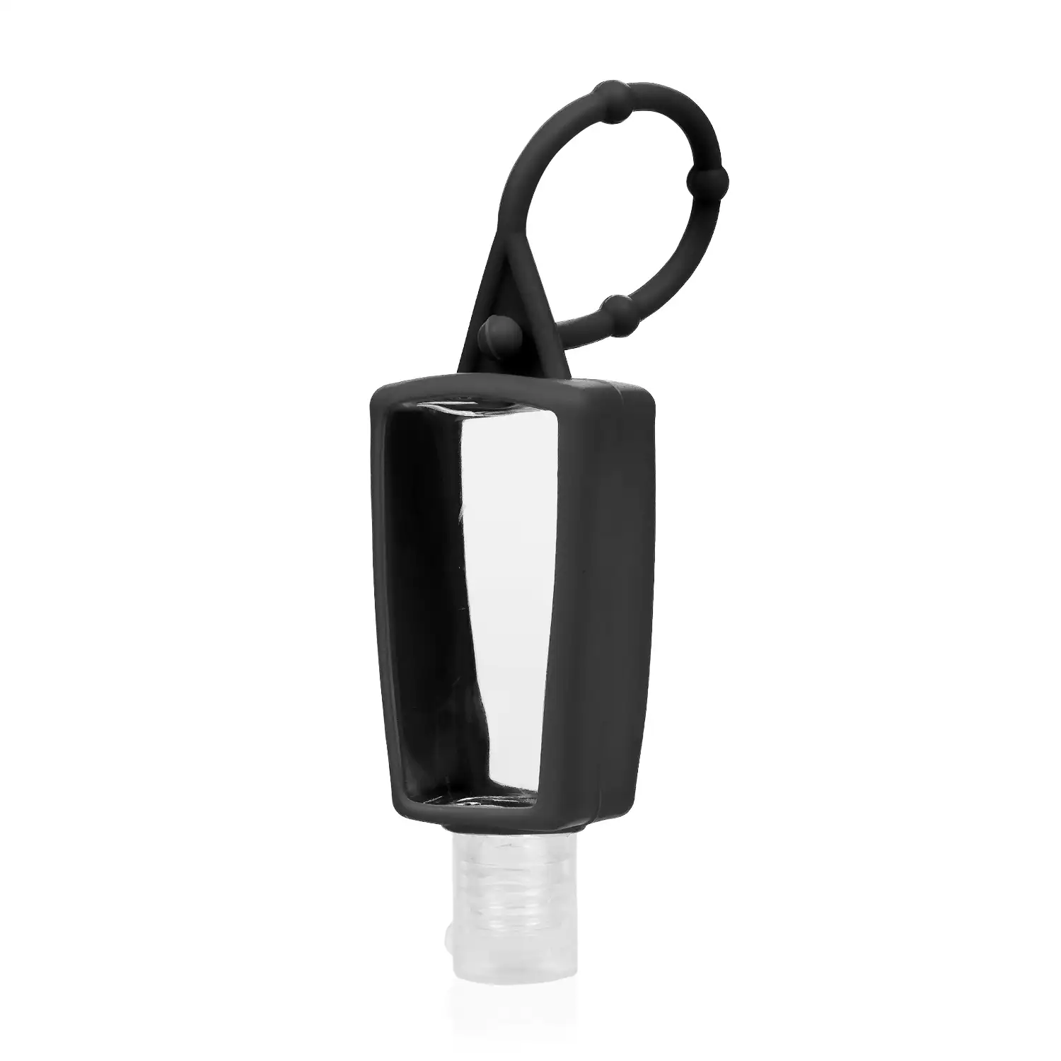 Llavero botella higienizante de manos alcohol rellenable 30ml de silicona con colgante