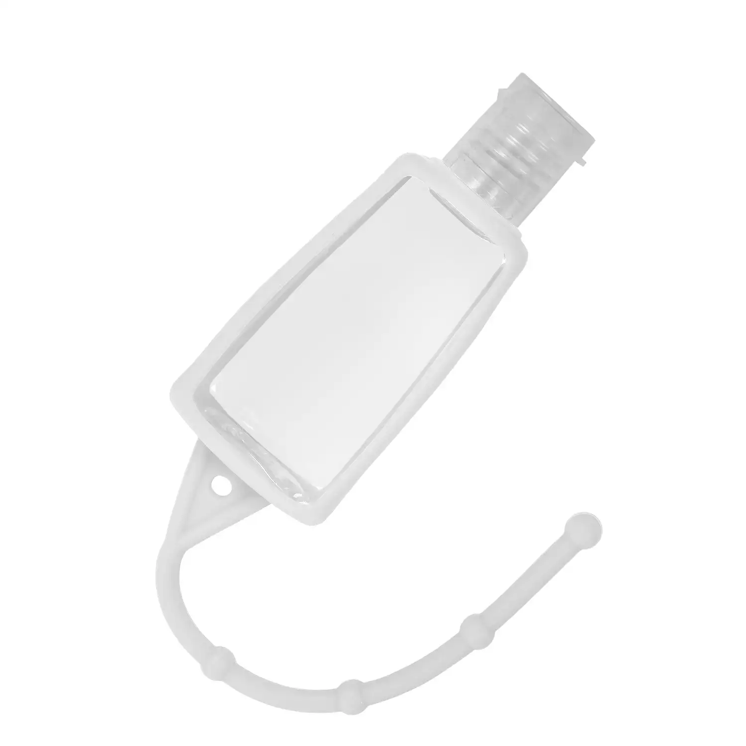 Llavero botella higienizante de manos alcohol rellenable 30ml de silicona con colgante