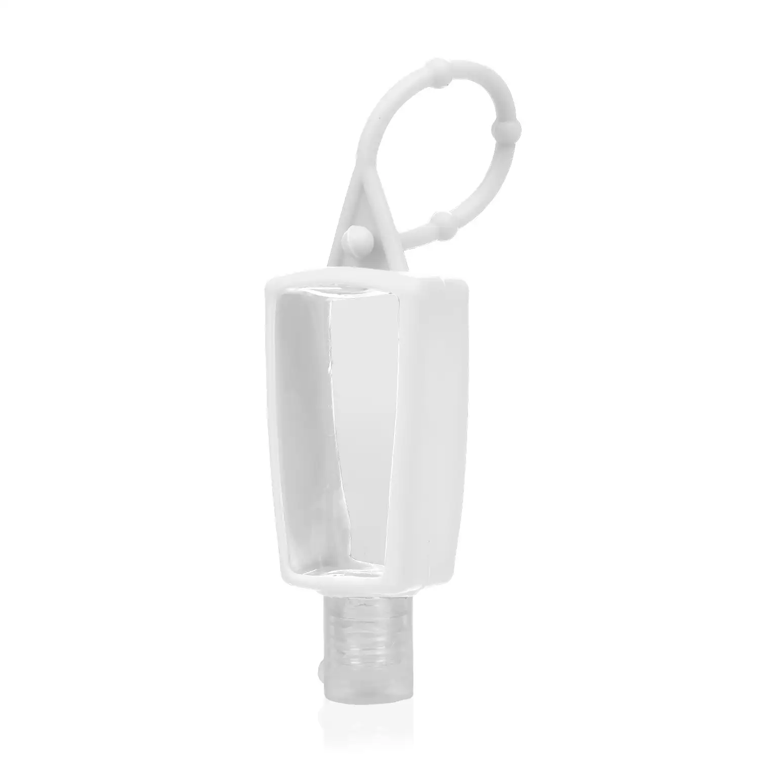 Llavero botella higienizante de manos alcohol rellenable 30ml de silicona con colgante