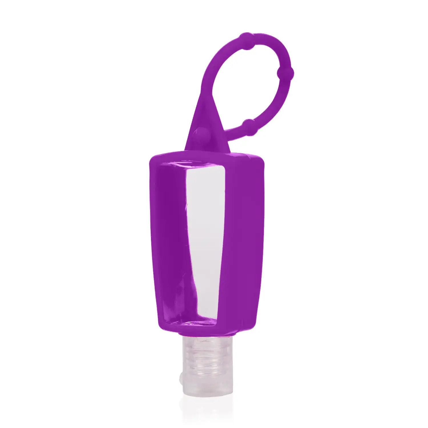 Llavero botella higienizante de manos alcohol rellenable 30ml de silicona con colgante