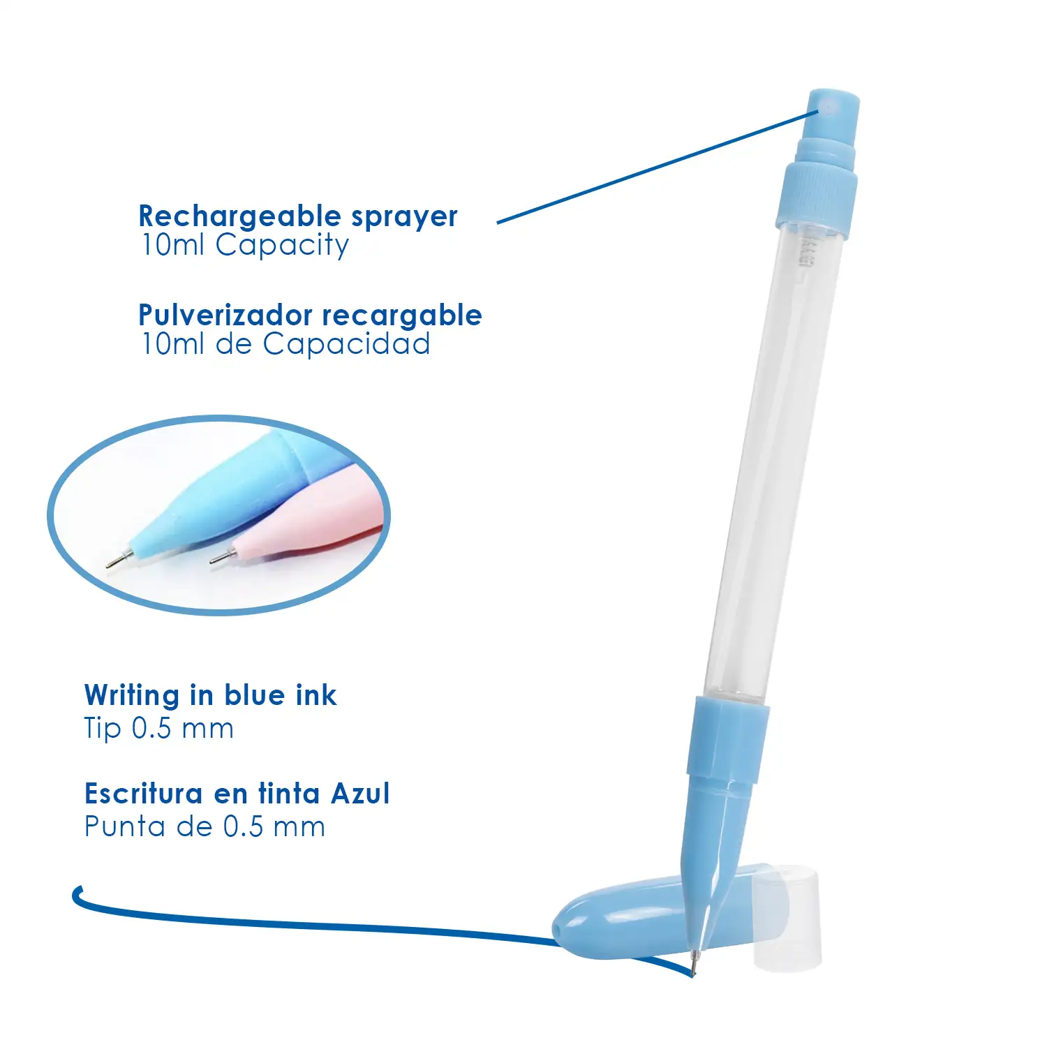 Bolígrafo con expendedor de gel hidroalcohólico
