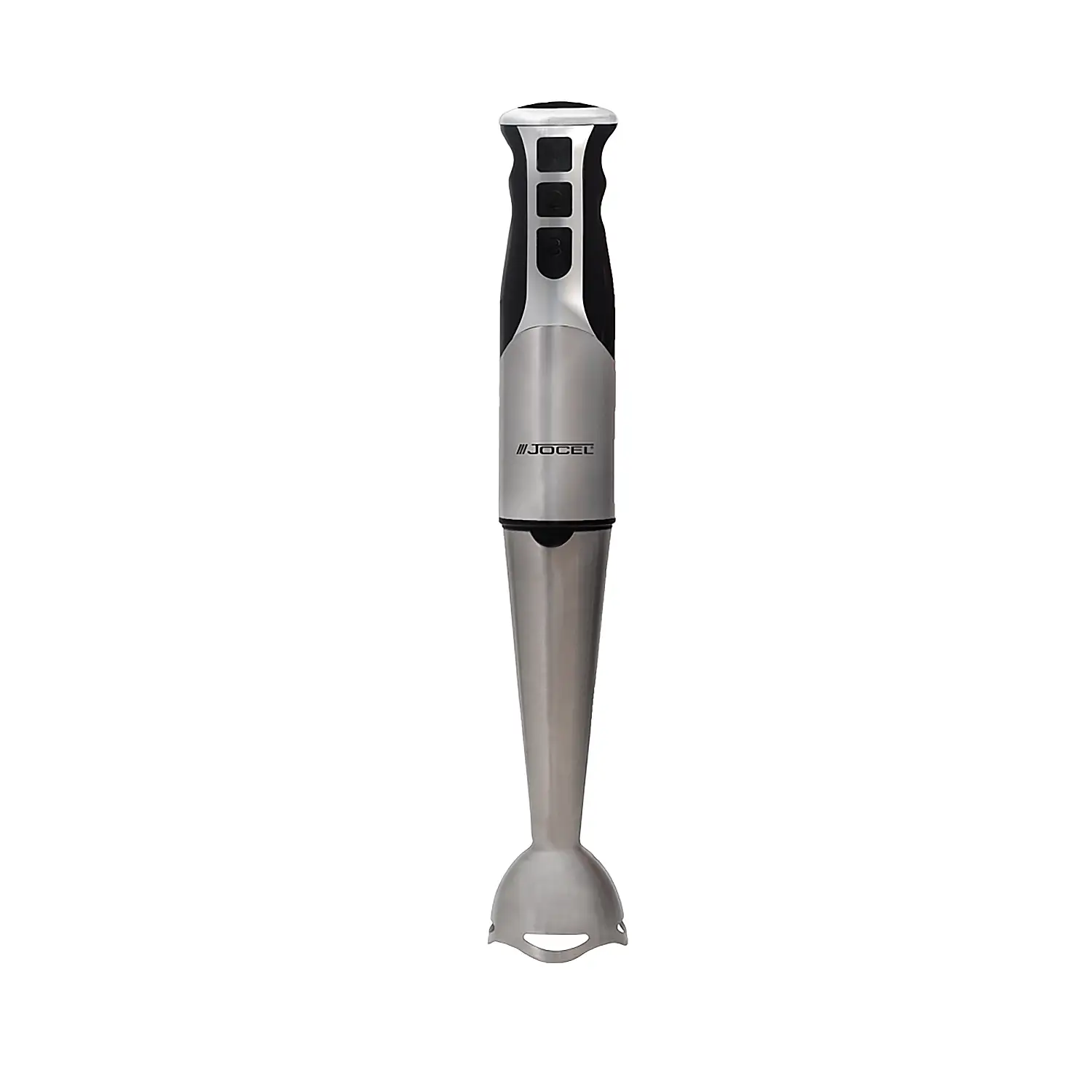 Batidora de 800W con tres velocidades. Incluye picadora, amasador y taza con tapa.
