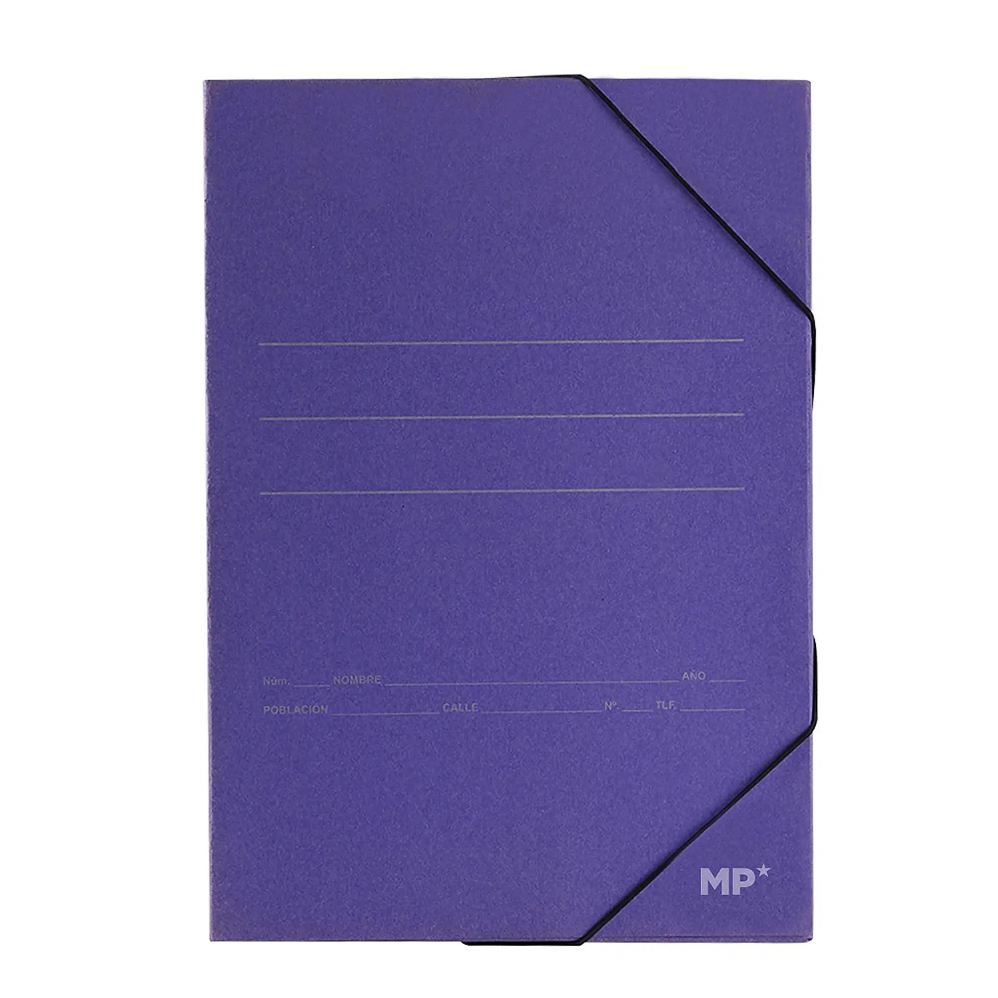 PACK 8 Uds. CARPETA LOMO AZUL CON SOLAPA Fº ECO