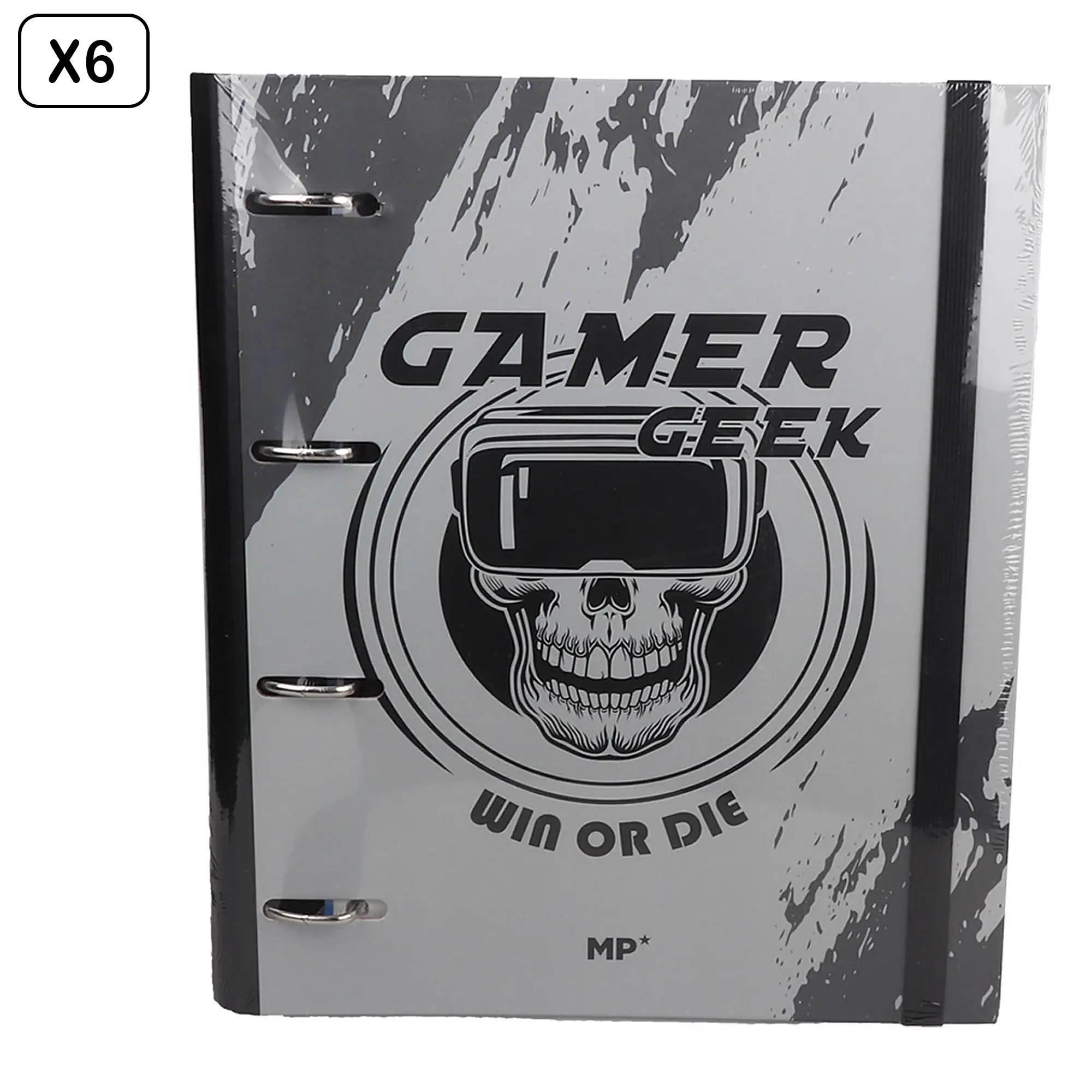 PACK 6 UNIDADES CARPETA 4 ANILLAS CON RECAMBIO A4 GAMER