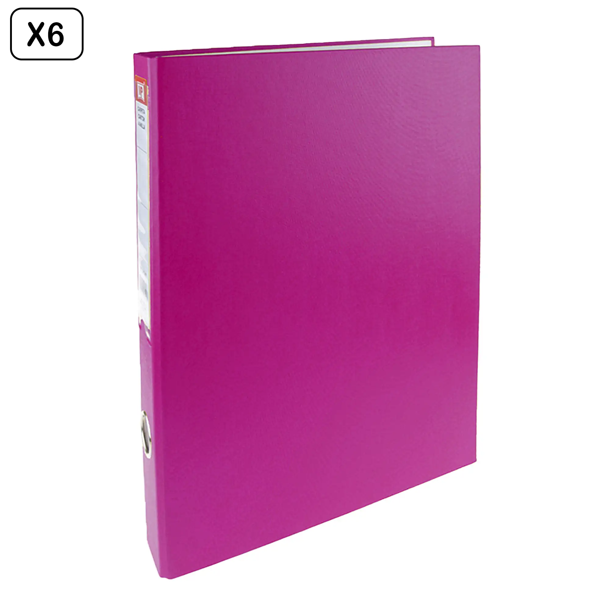 PACK 6 Uds. CARPETA Fº 2 ANILLAS ROSA