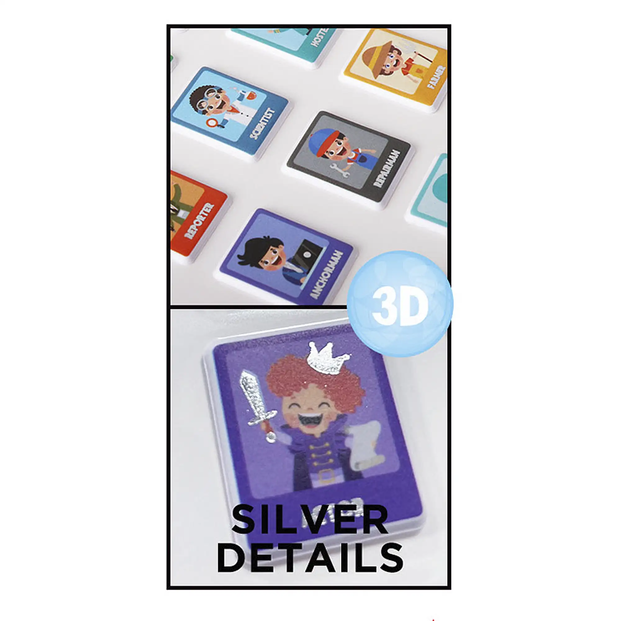 PACK 24 Uds. PEGATINAS STICKERS RELIEVE DISEÑO PROFESIONES
