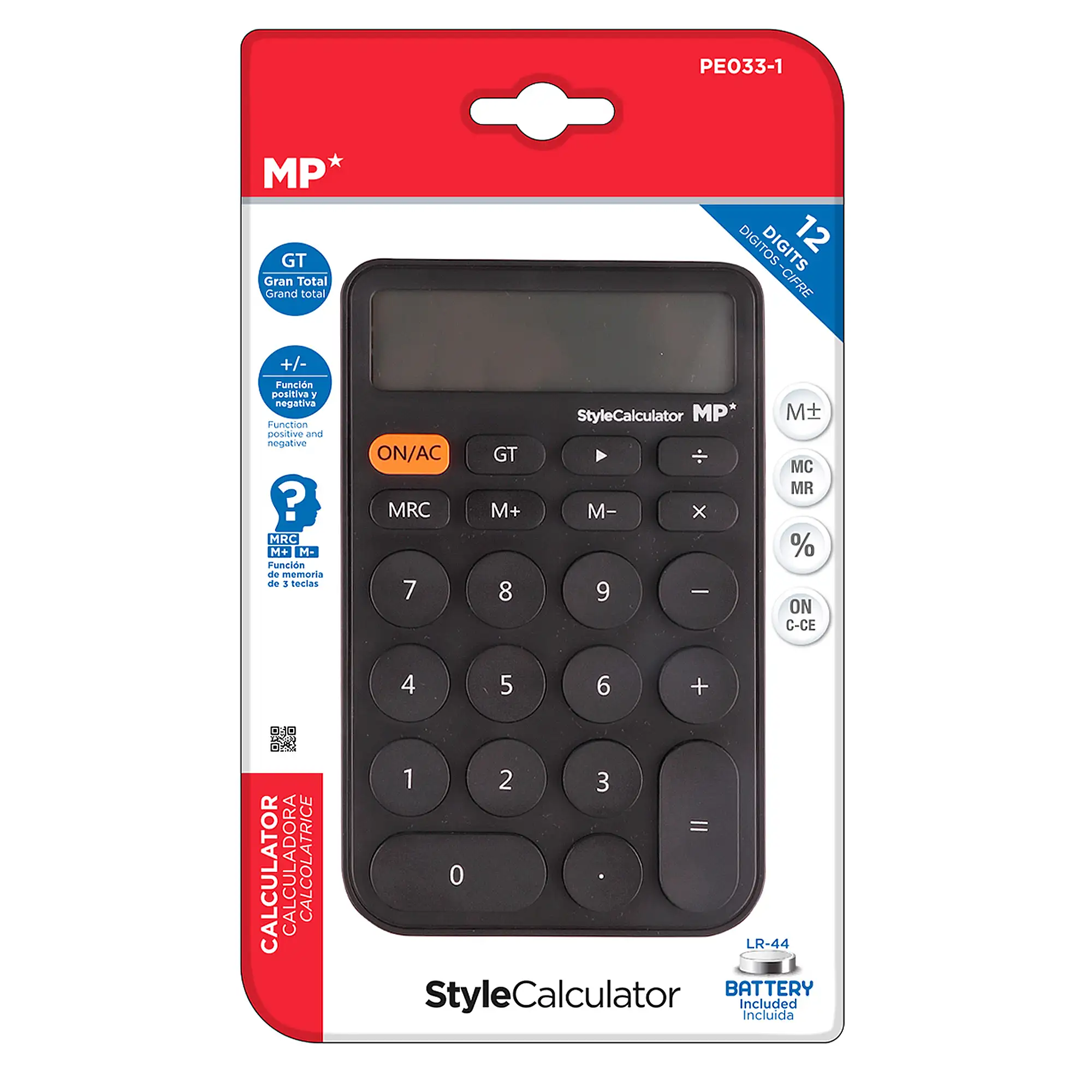 CALCULADORA STYLE NEGRO