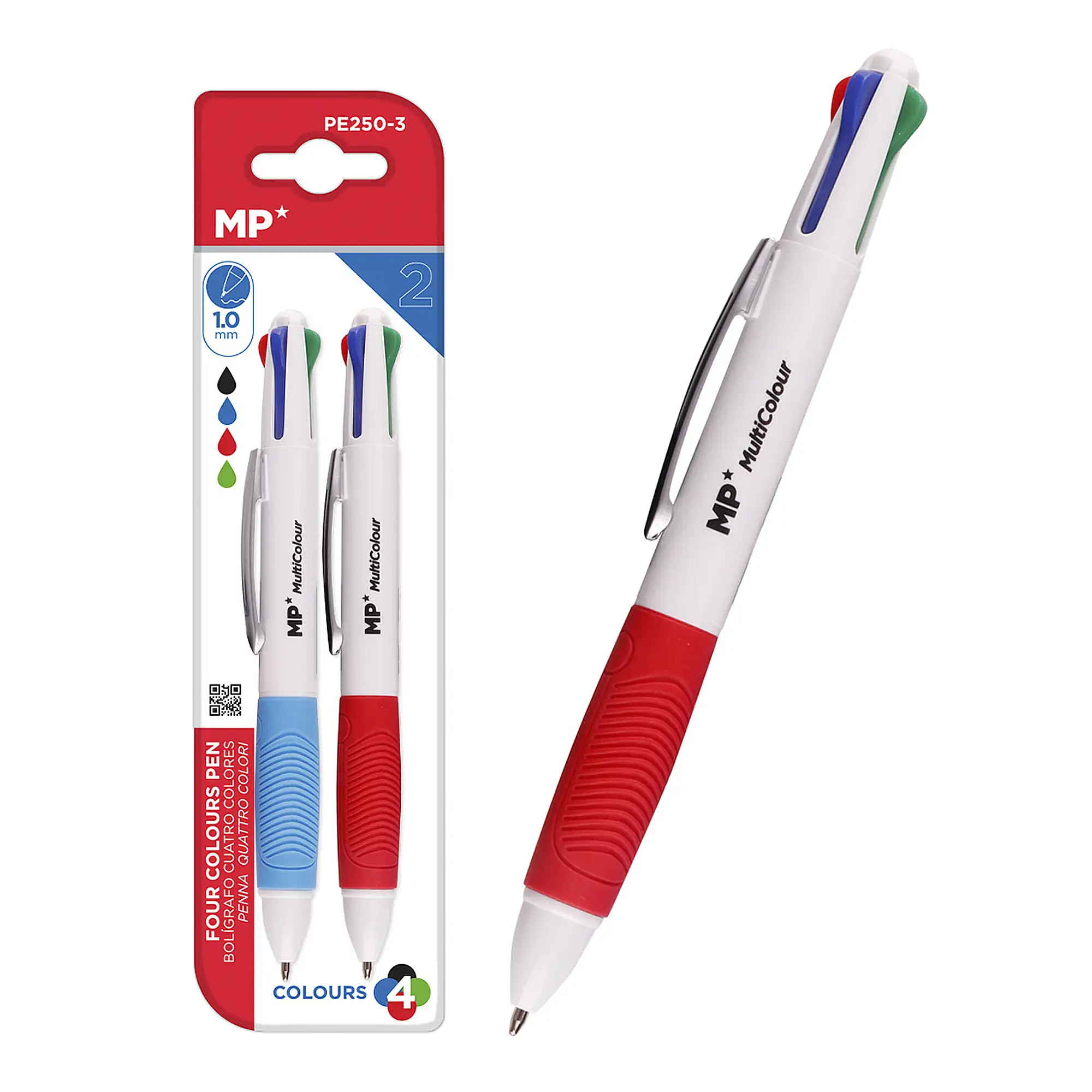 SET BOLÍGRAFO 4 COLORES 1.0 mm 2 Uds.