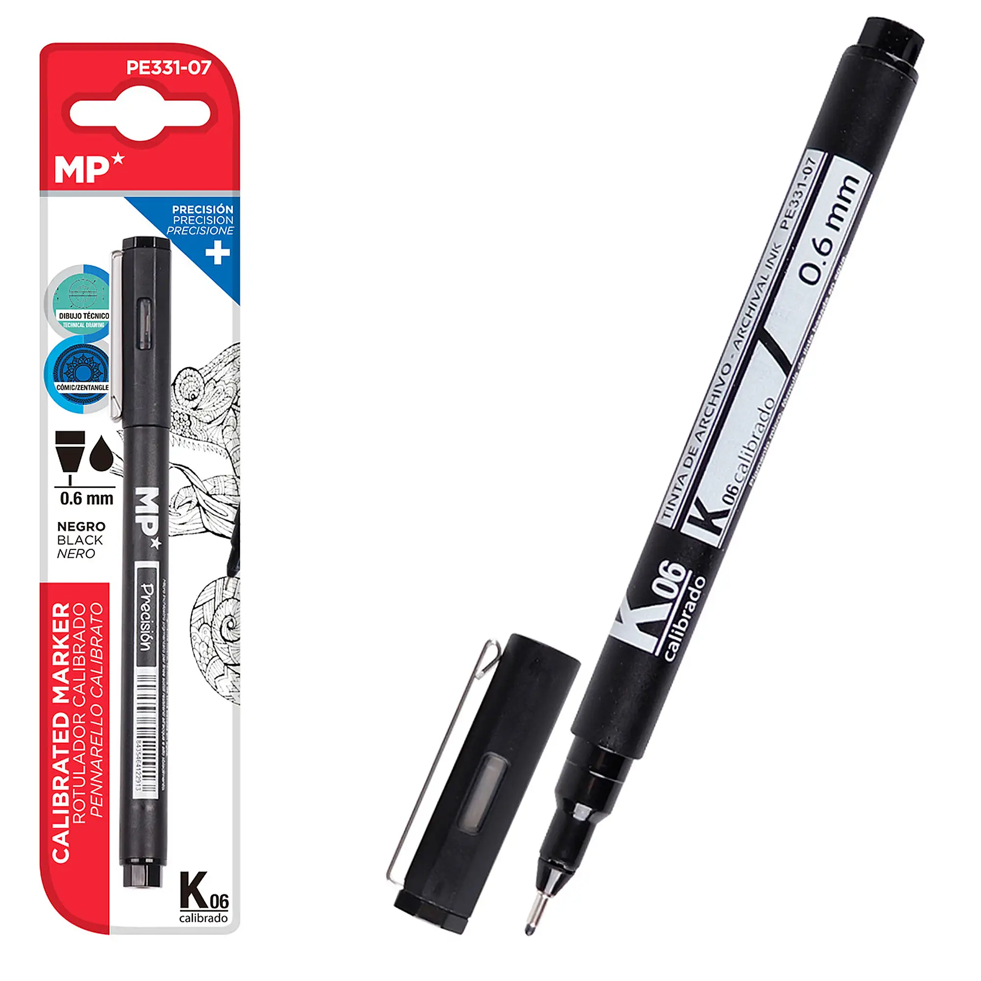 PACK 12 Uds. ROTULADOR CALIBRADO 0.6 mm