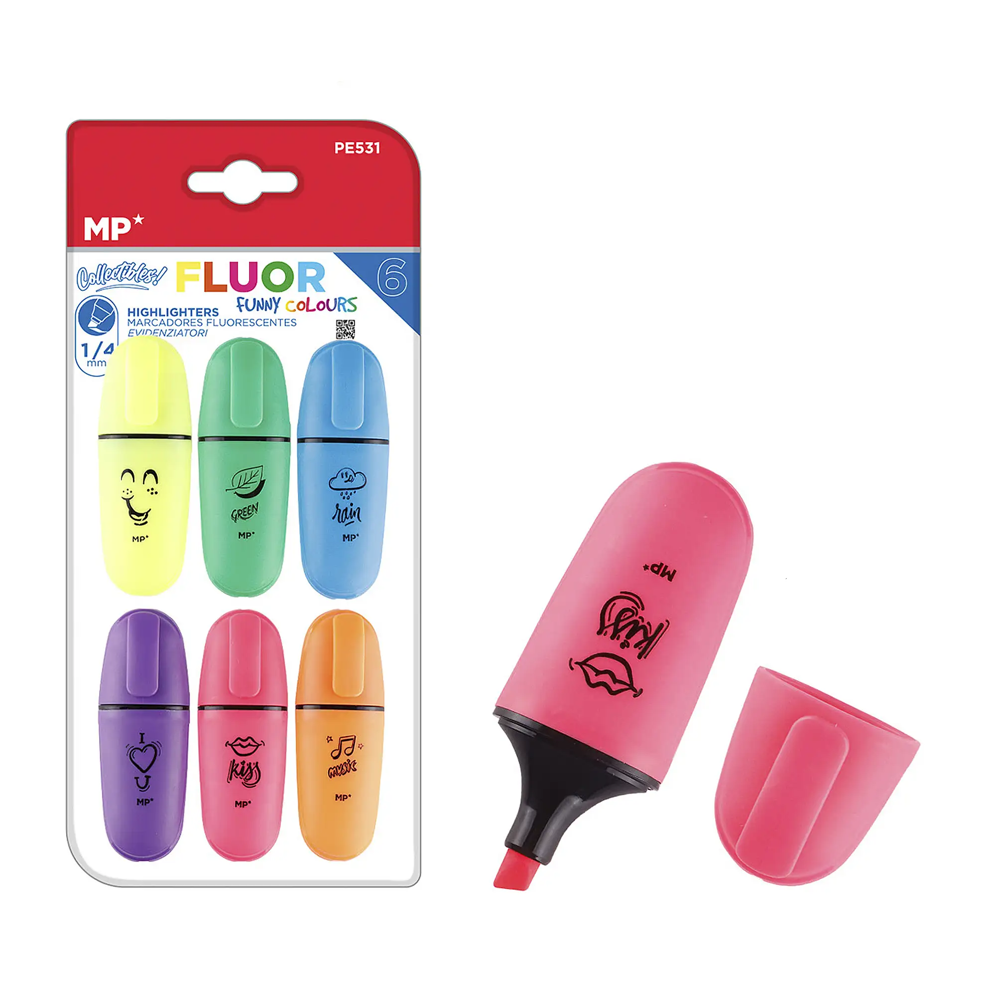 MARCADOR FLUORESCENTE MINI 6 Uds.