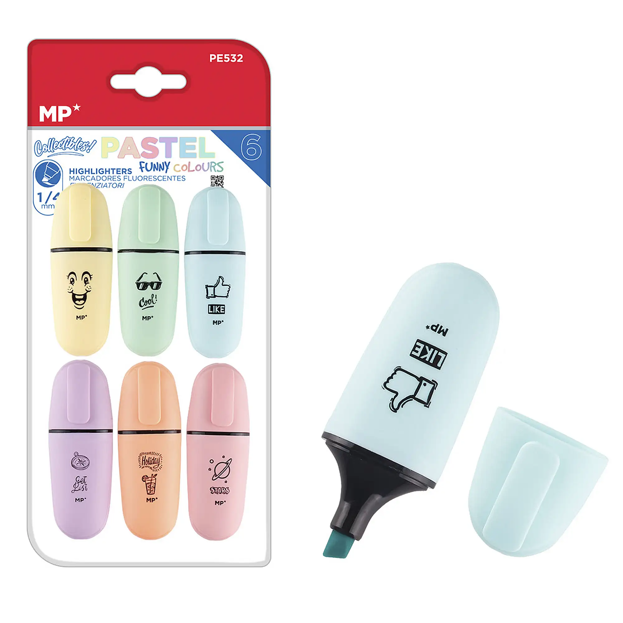 MARCADOR PASTEL MINI 6 Uds.