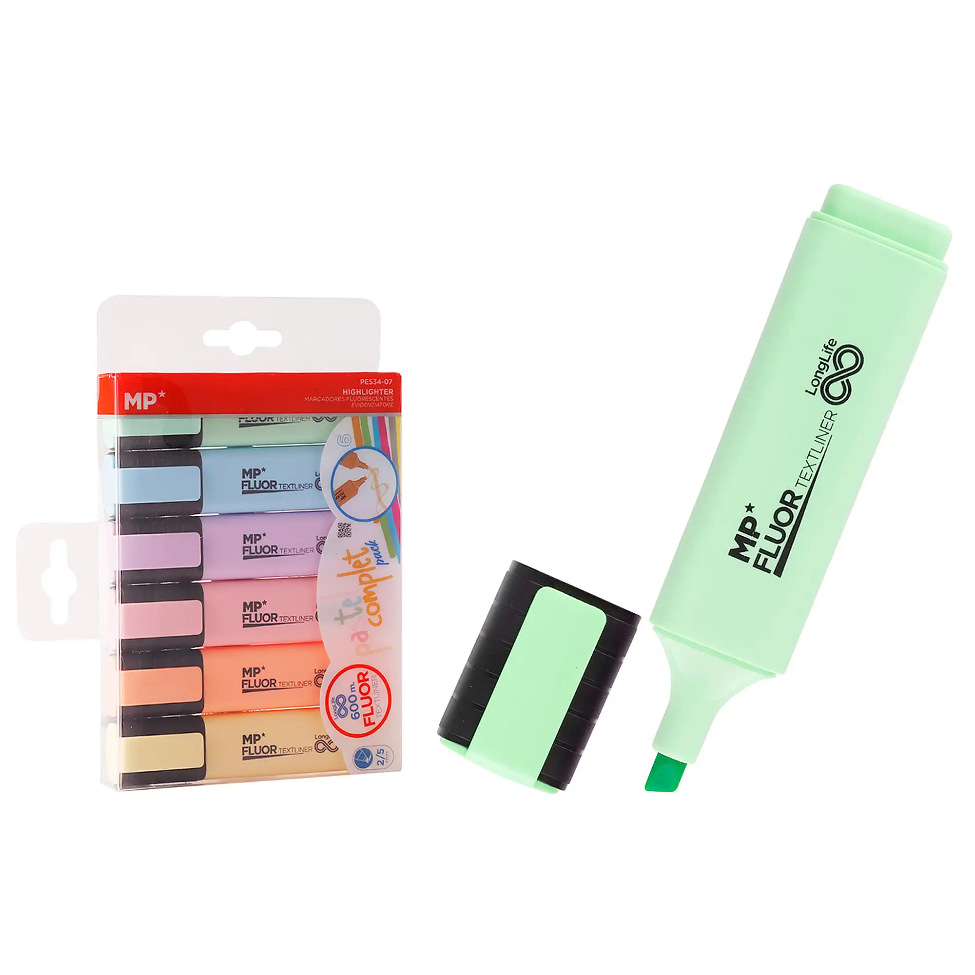 MARCADOR TEXTLINER PASTEL COMPLET 6 Uds.