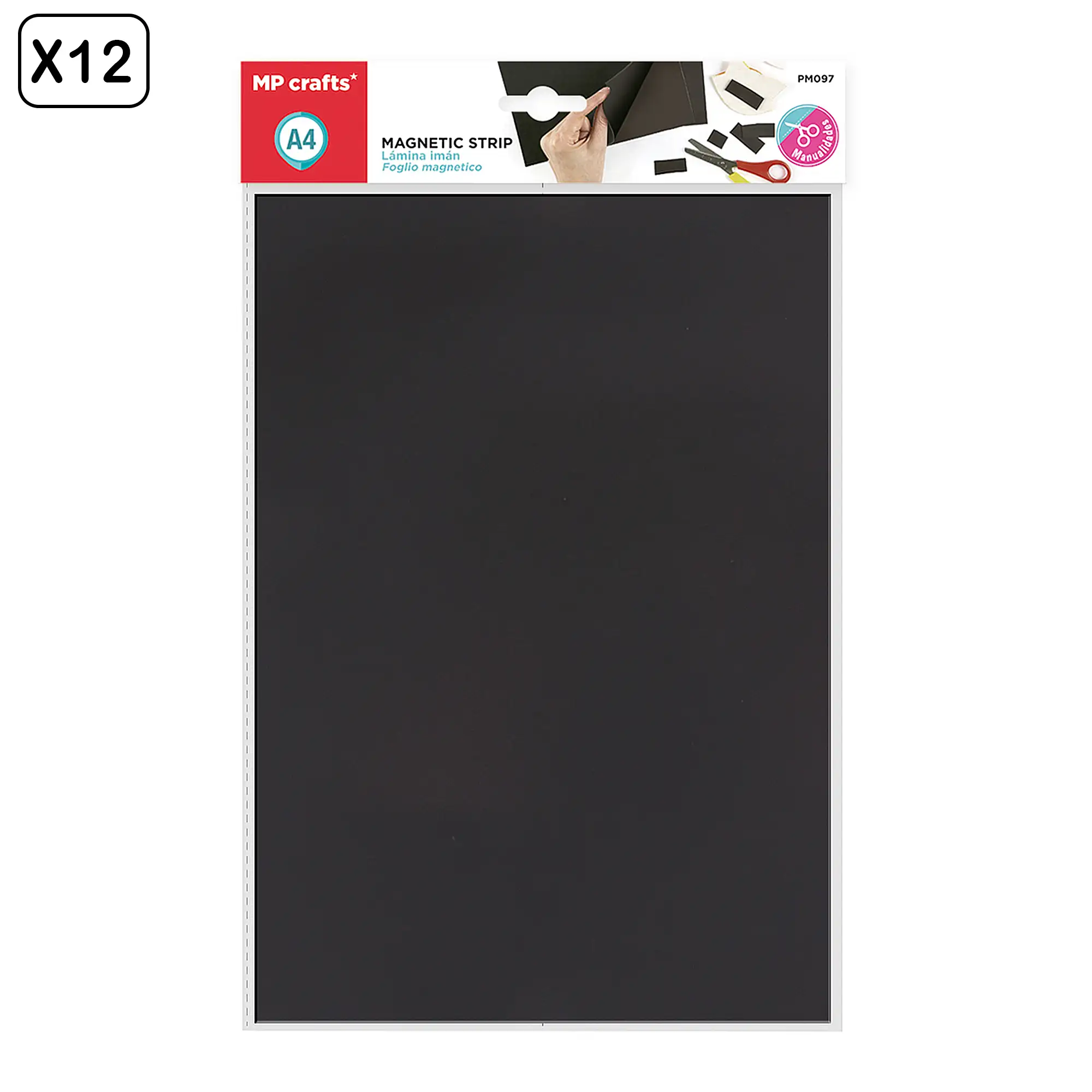 Pack 12 Uds. IMÁN LÁMINA A4